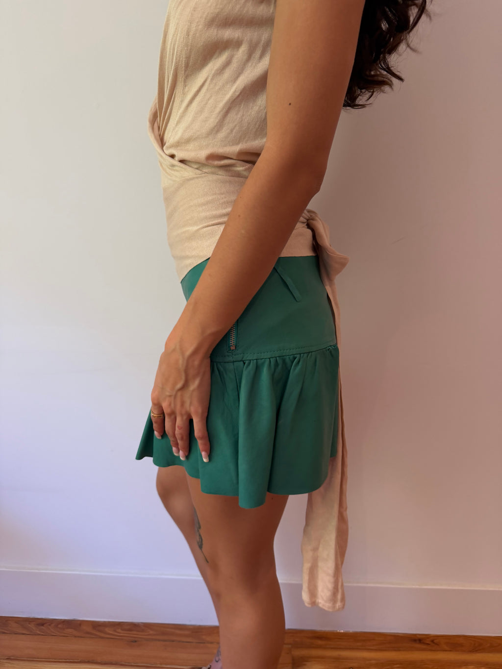 Pinko Leather Skirt