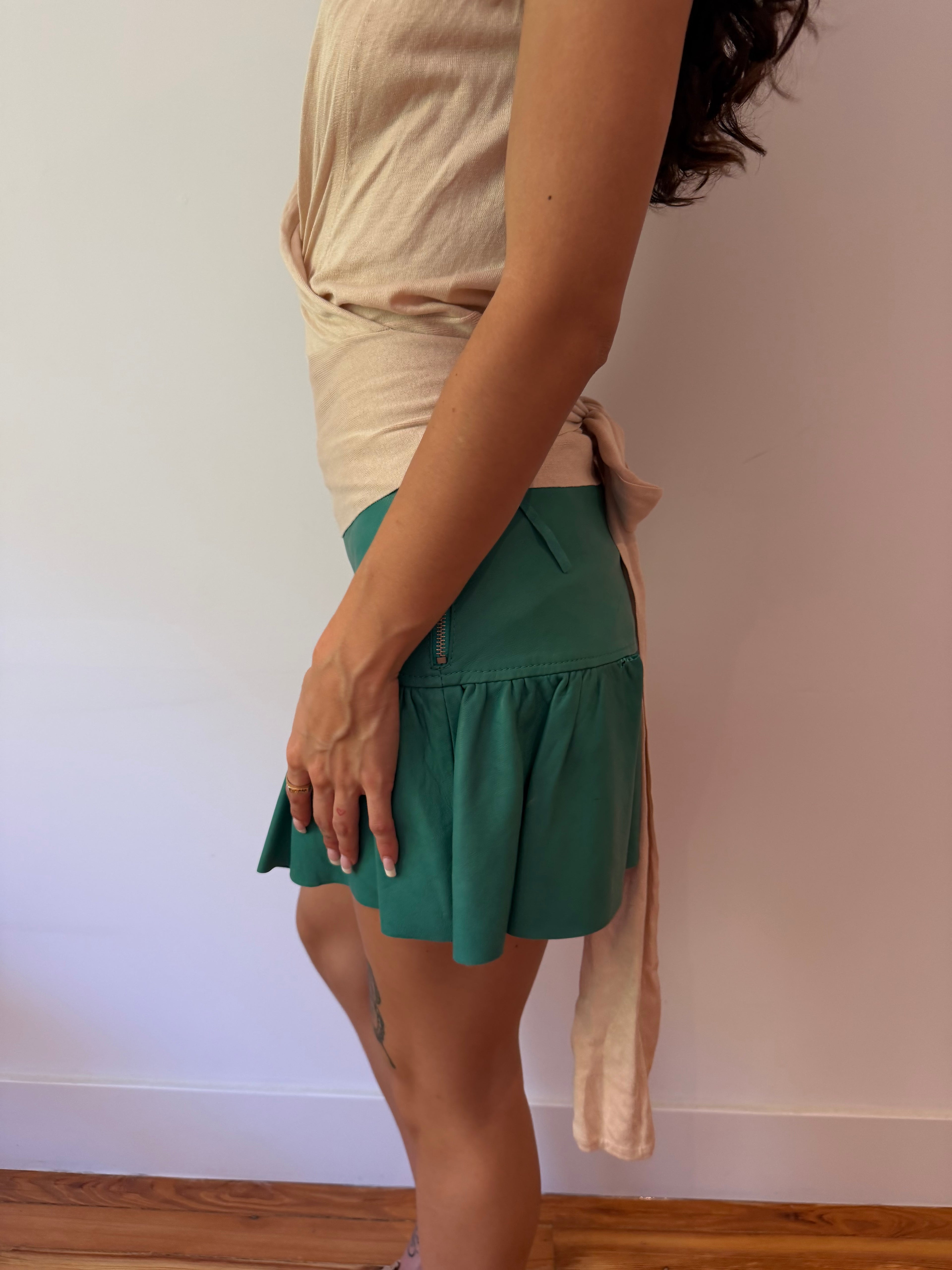 Pinko Leather Skirt