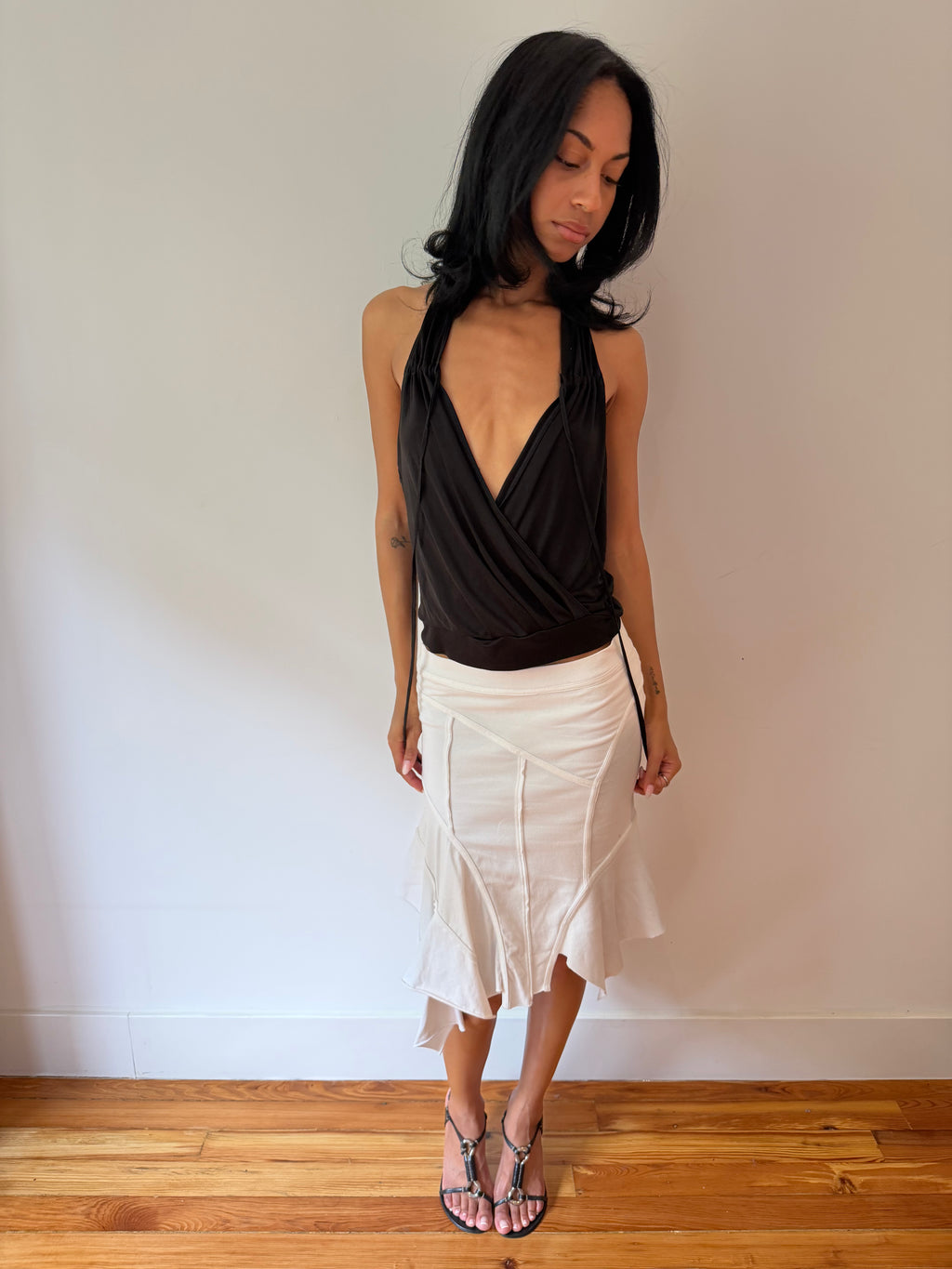 Plein Sud Asymmetric Midi Skirt