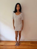 Shimmer Pleated Mini Dress