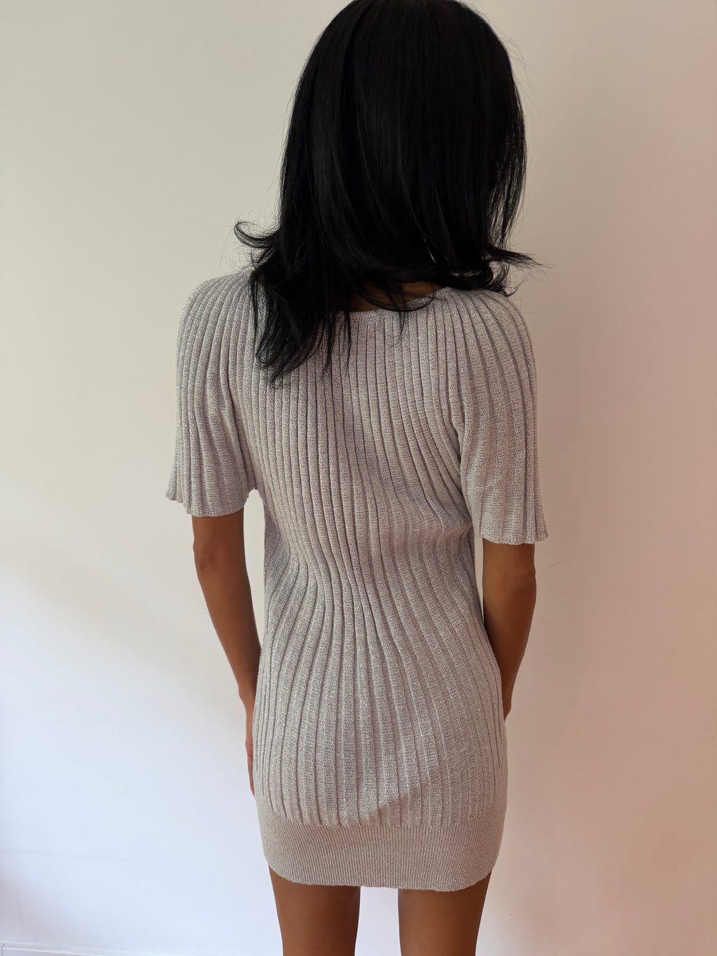 Shimmer Pleated Mini Dress