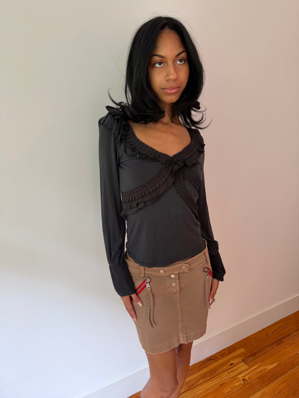 Mariella Rosati Ruffled Top