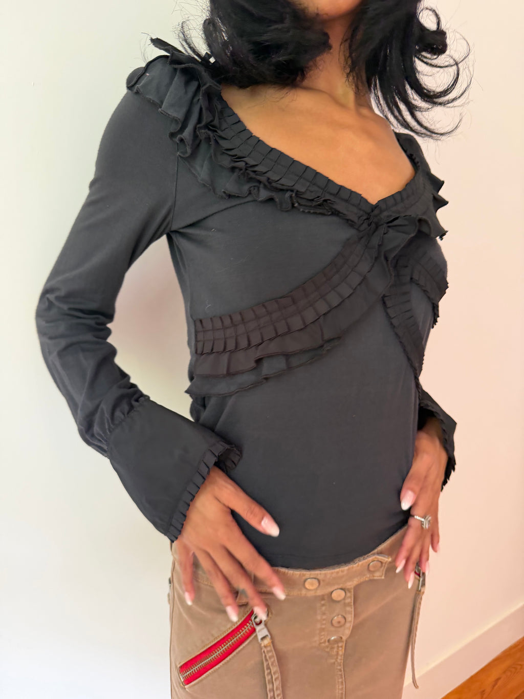Mariella Rosati Ruffled Top
