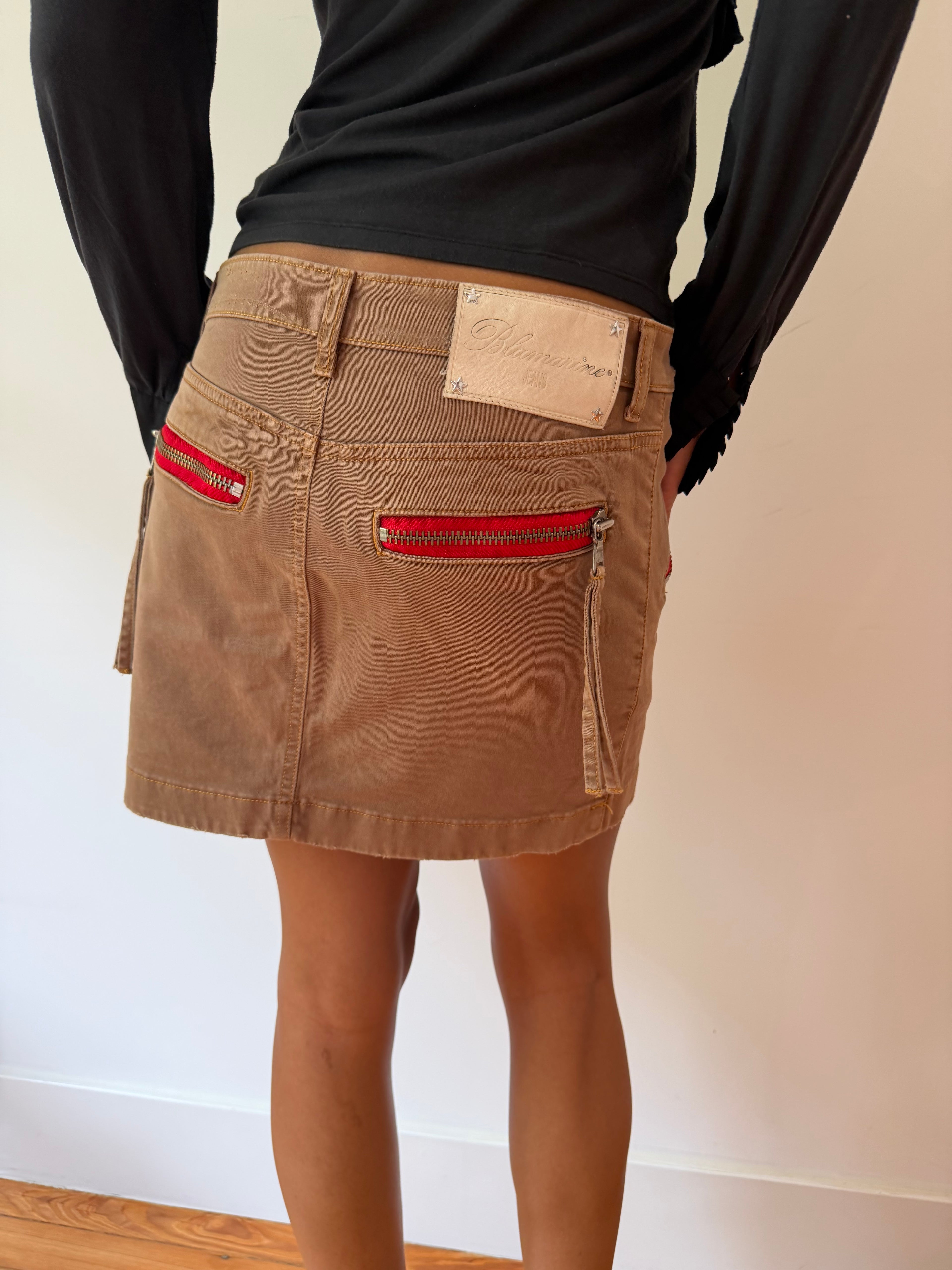 Blumarine Corduroy Mini Skirt