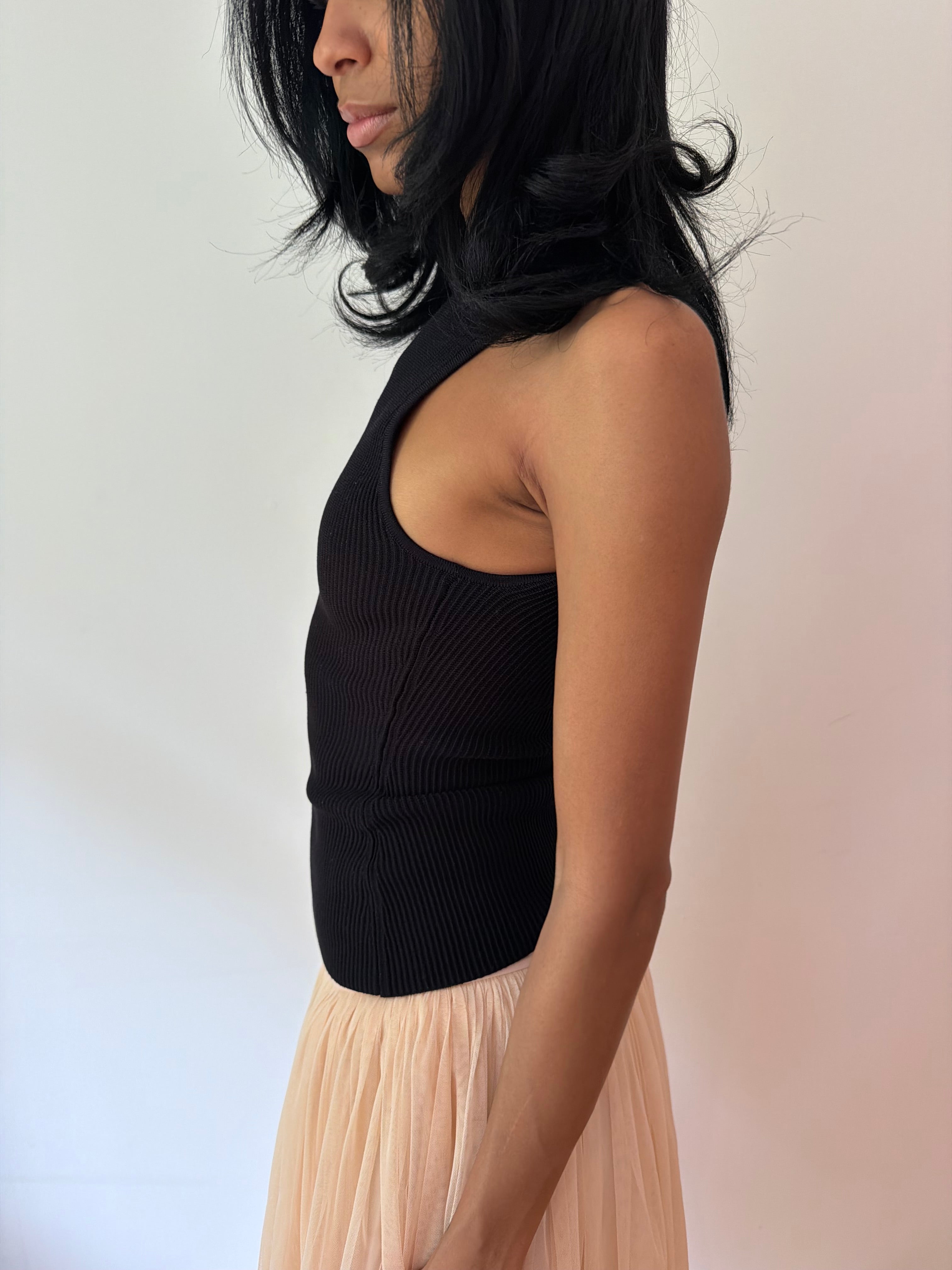 Asymmetric Ribbed Top