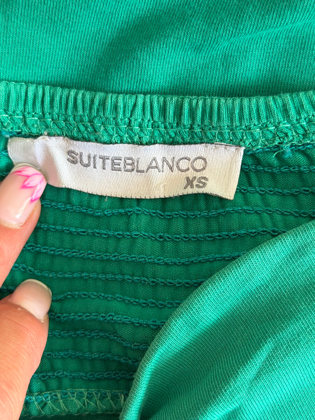 Cyan Bandeau Top