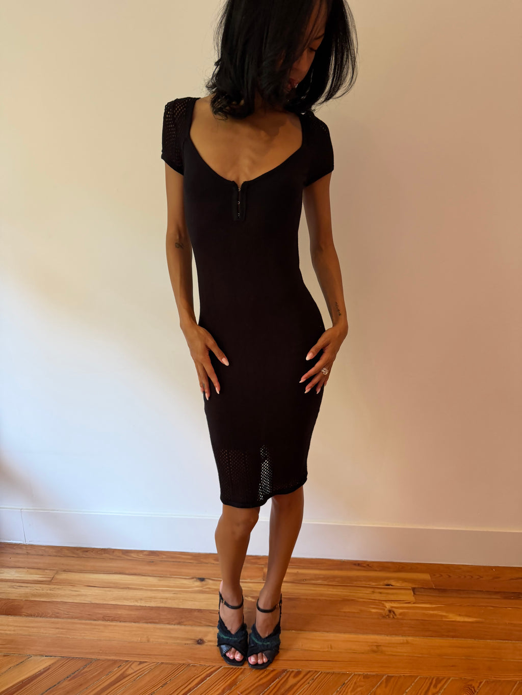 Guess Crochet Midi Dress