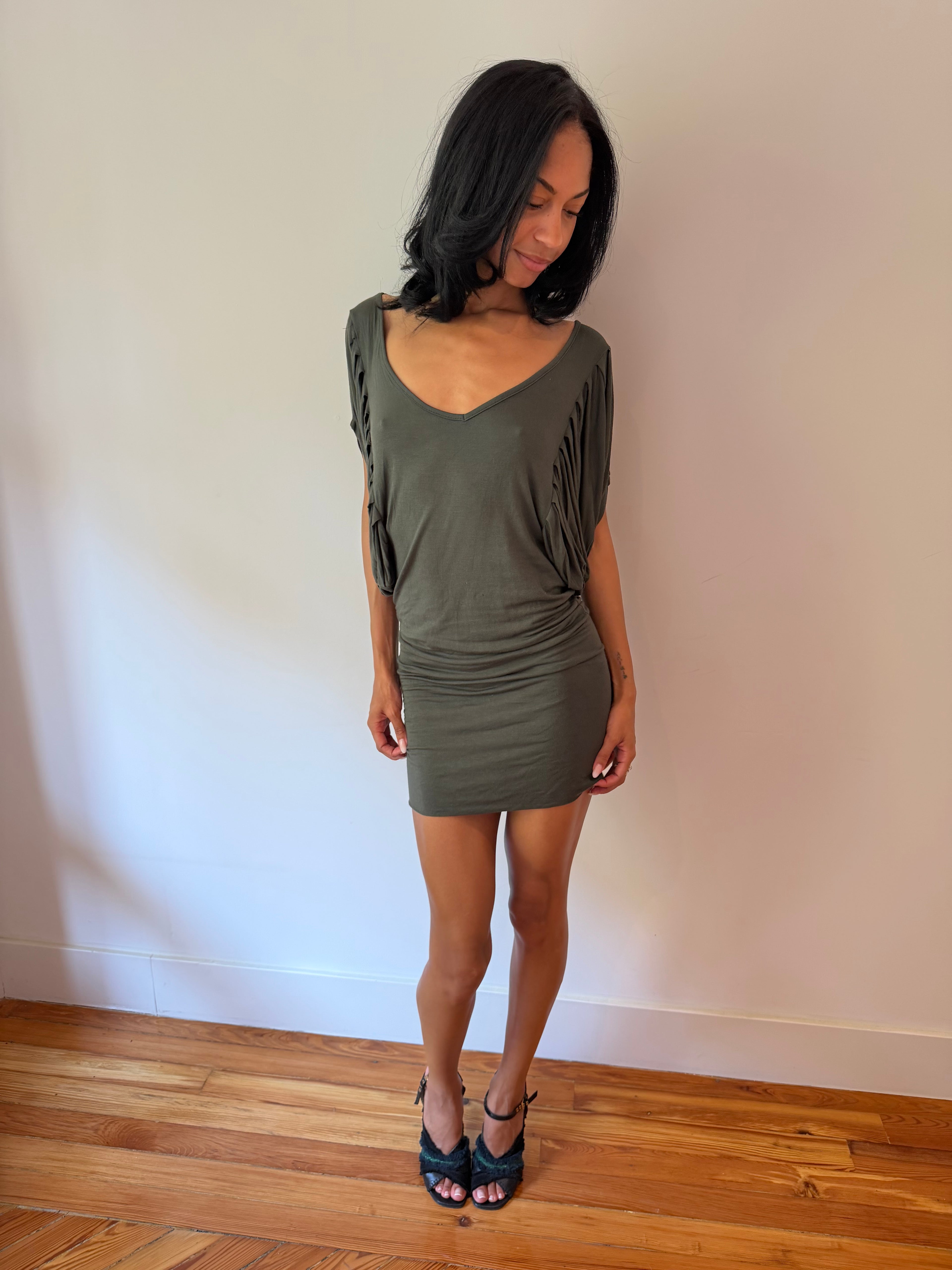 V-Neck Mini Dress