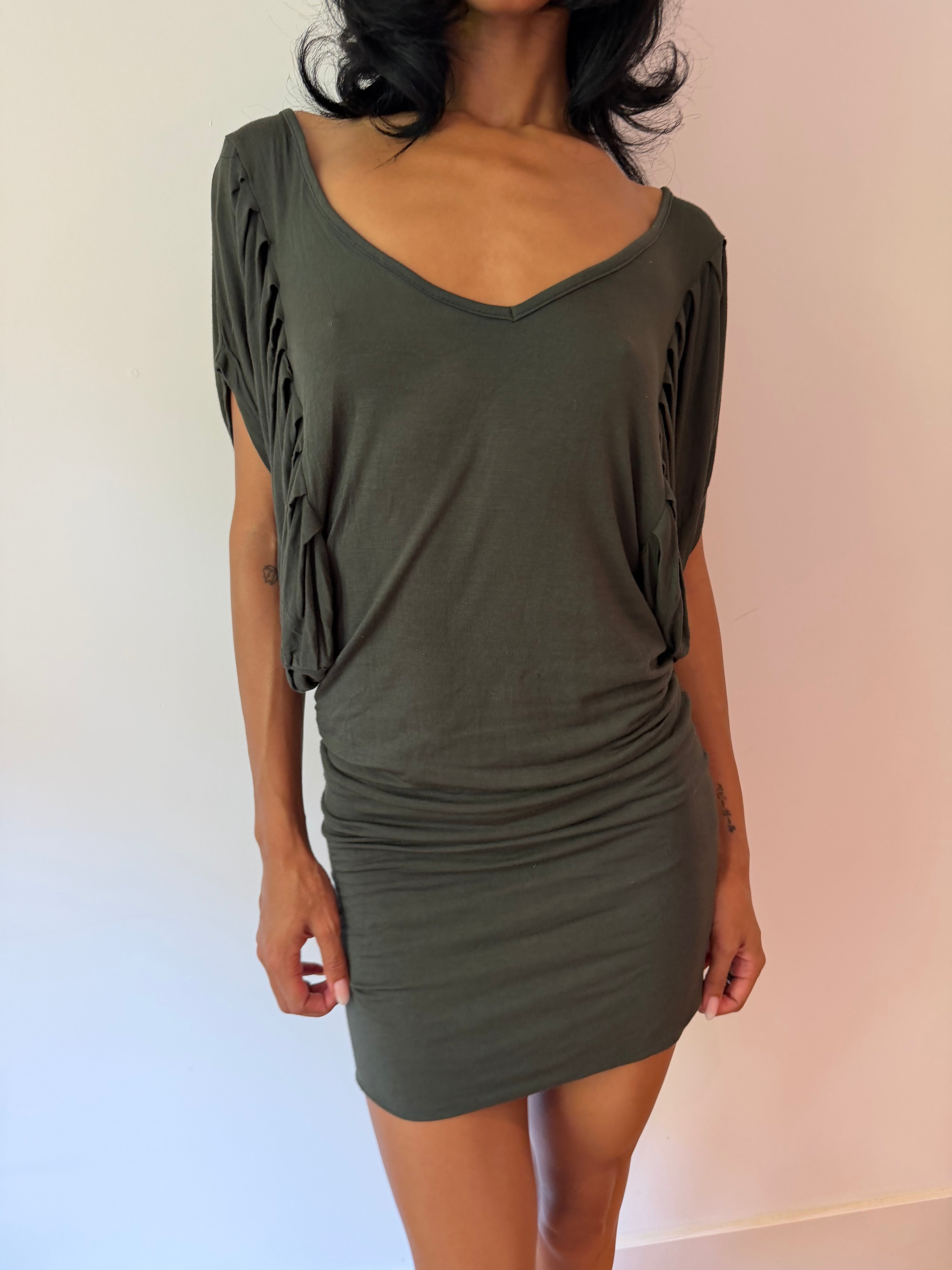 V-Neck Mini Dress