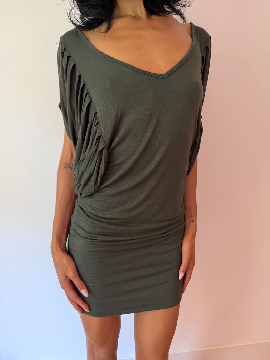 V-Neck Mini Dress