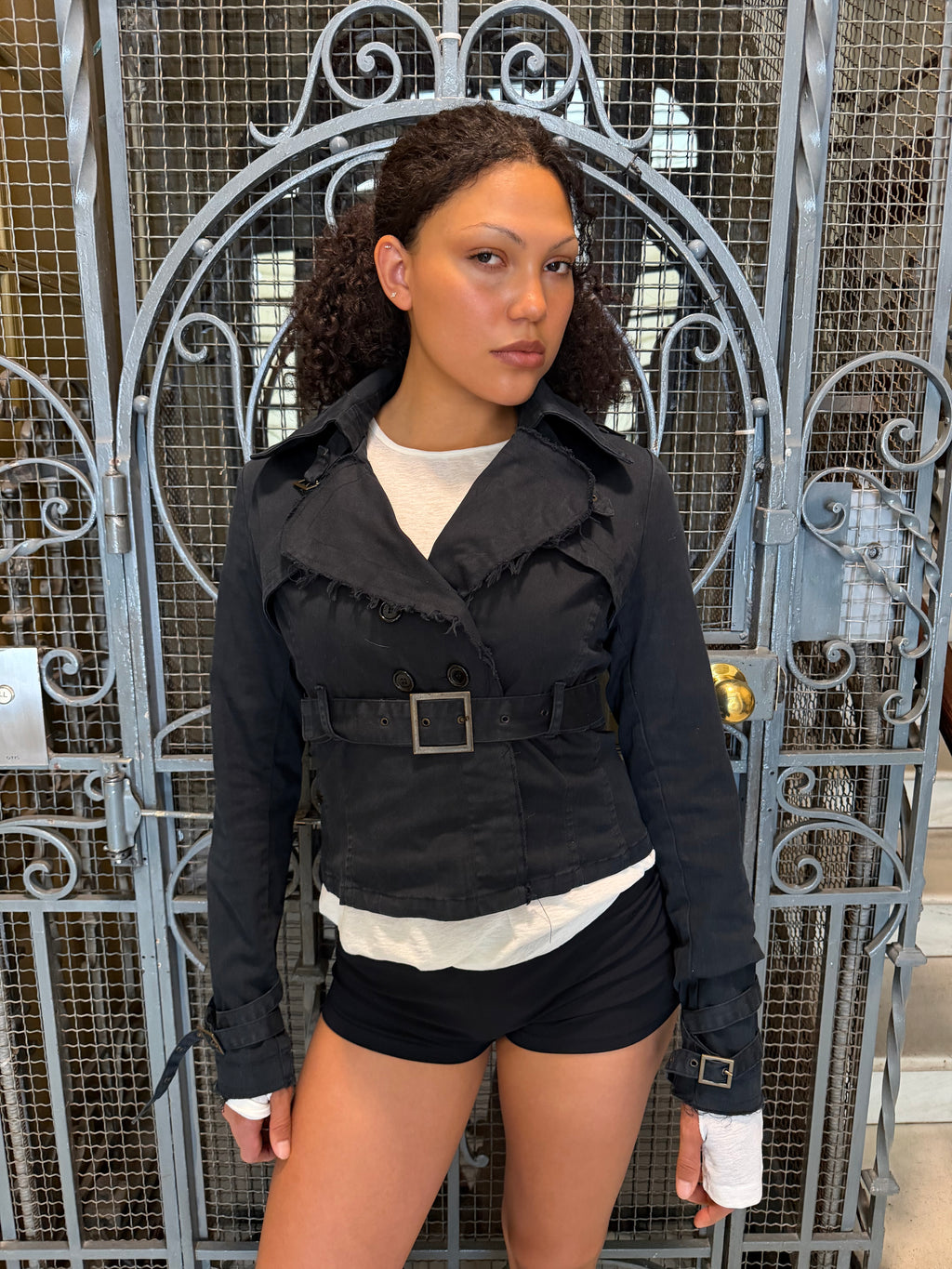Anna Rita N Belted Cropped Trench