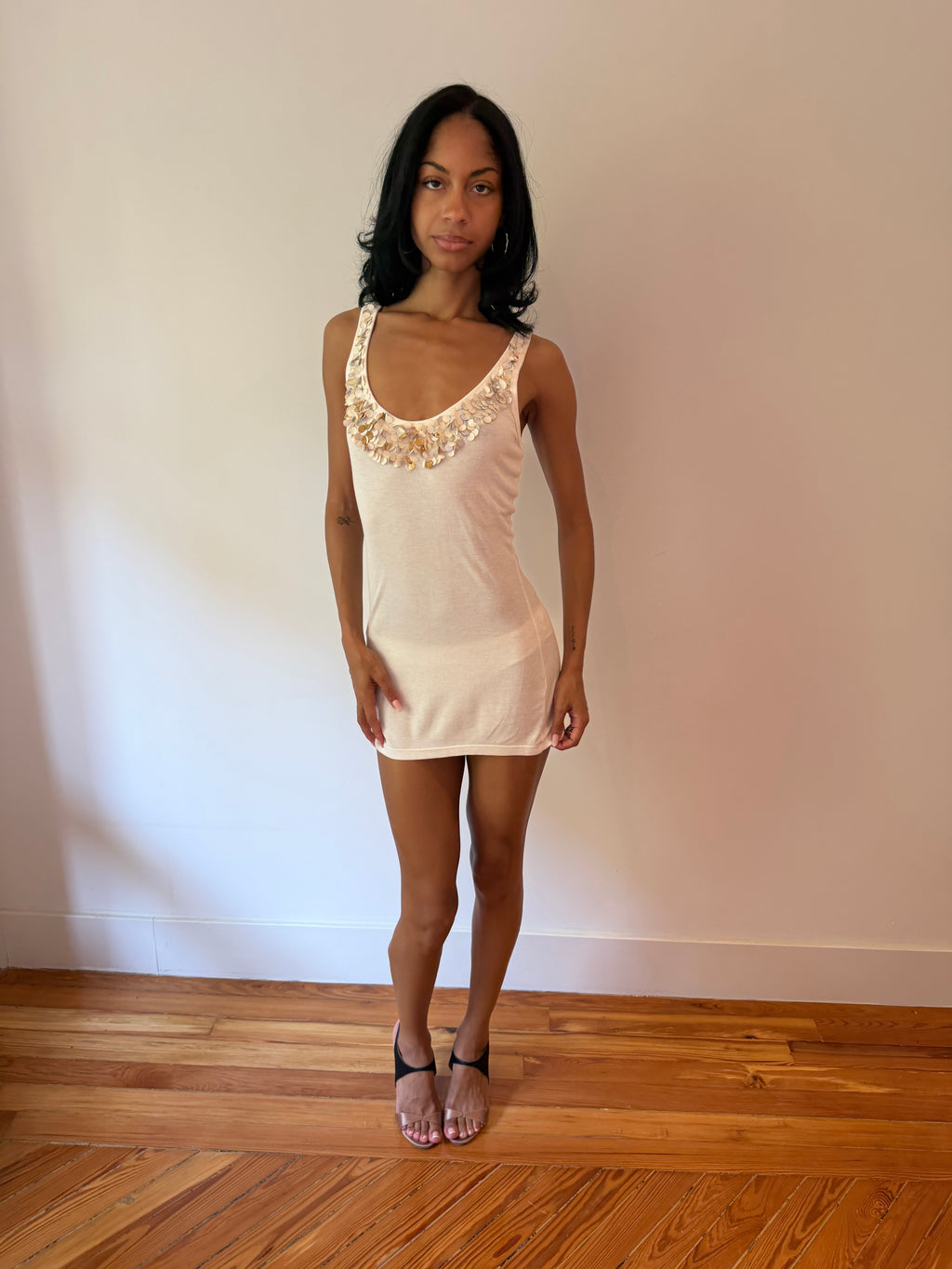 Disc Sequin Mini Dress
