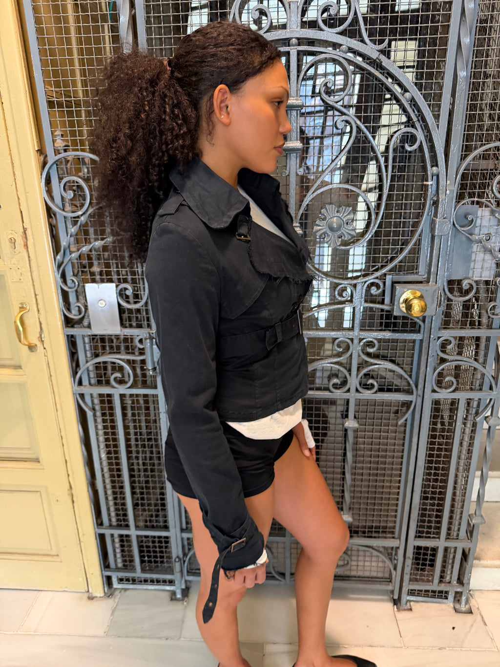 Anna Rita N Belted Cropped Trench