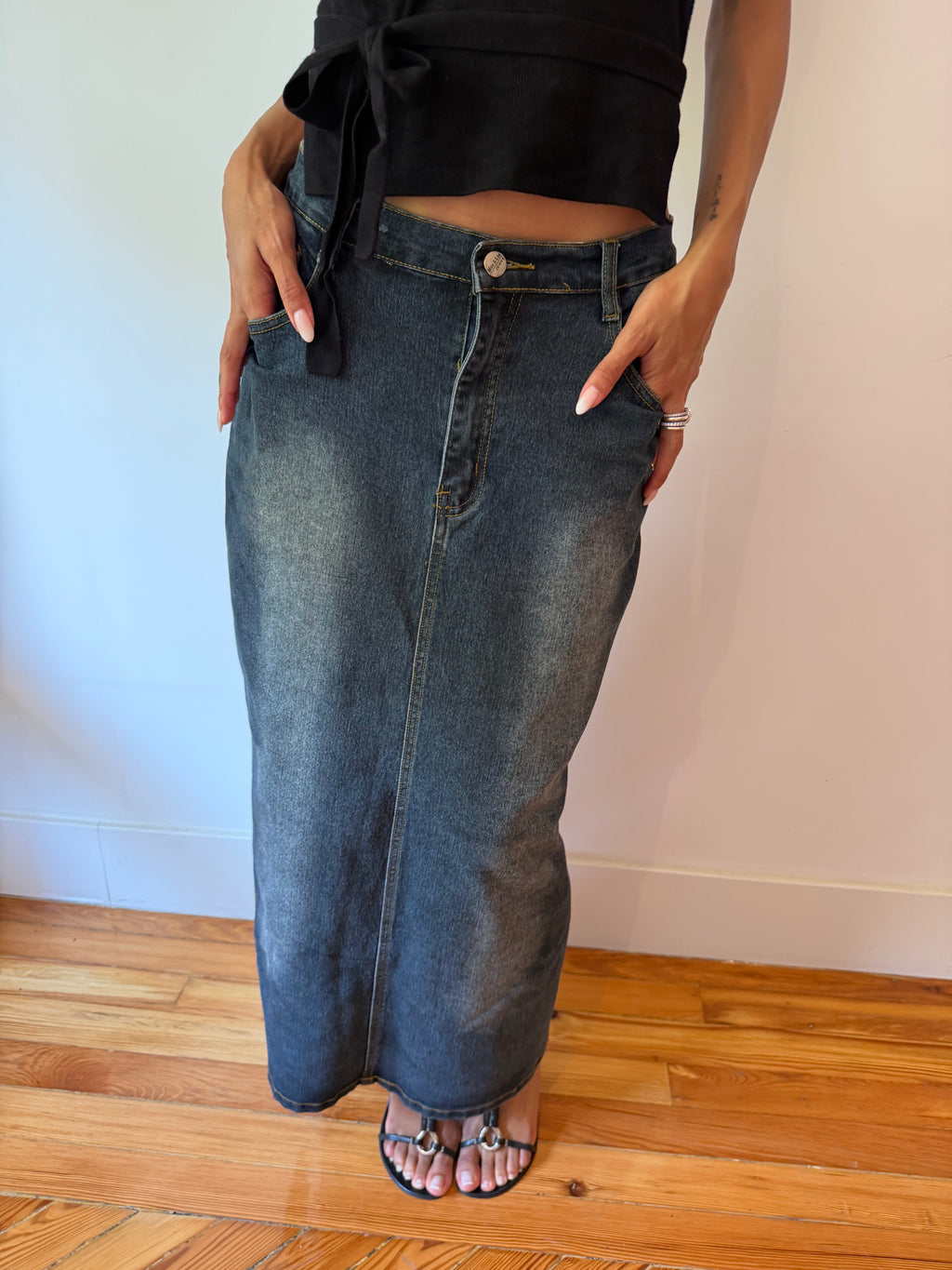 Denim Maxi Skirt