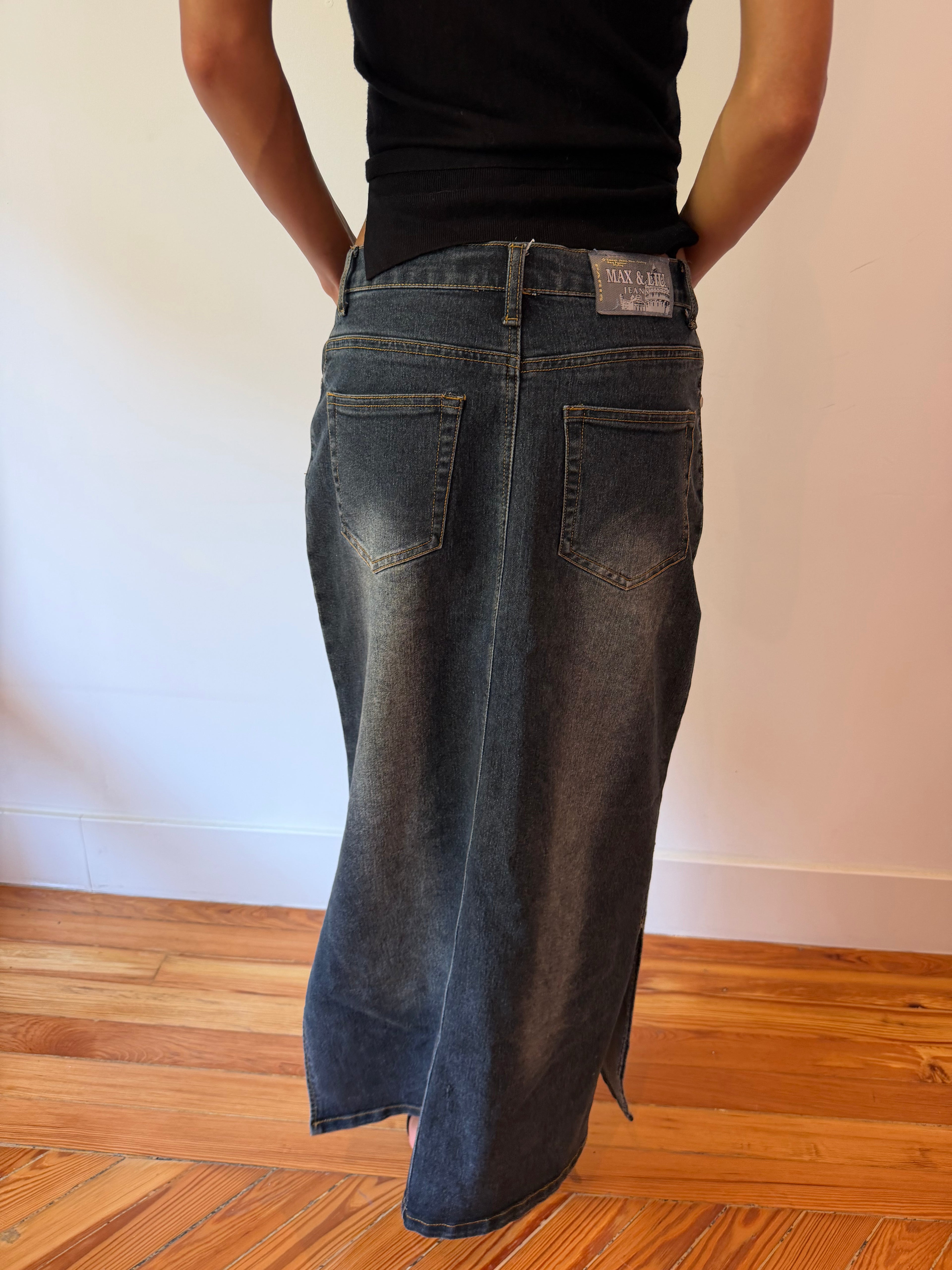 Denim Maxi Skirt