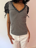 Adolfo Dominguez Ruffle T-Shirt
