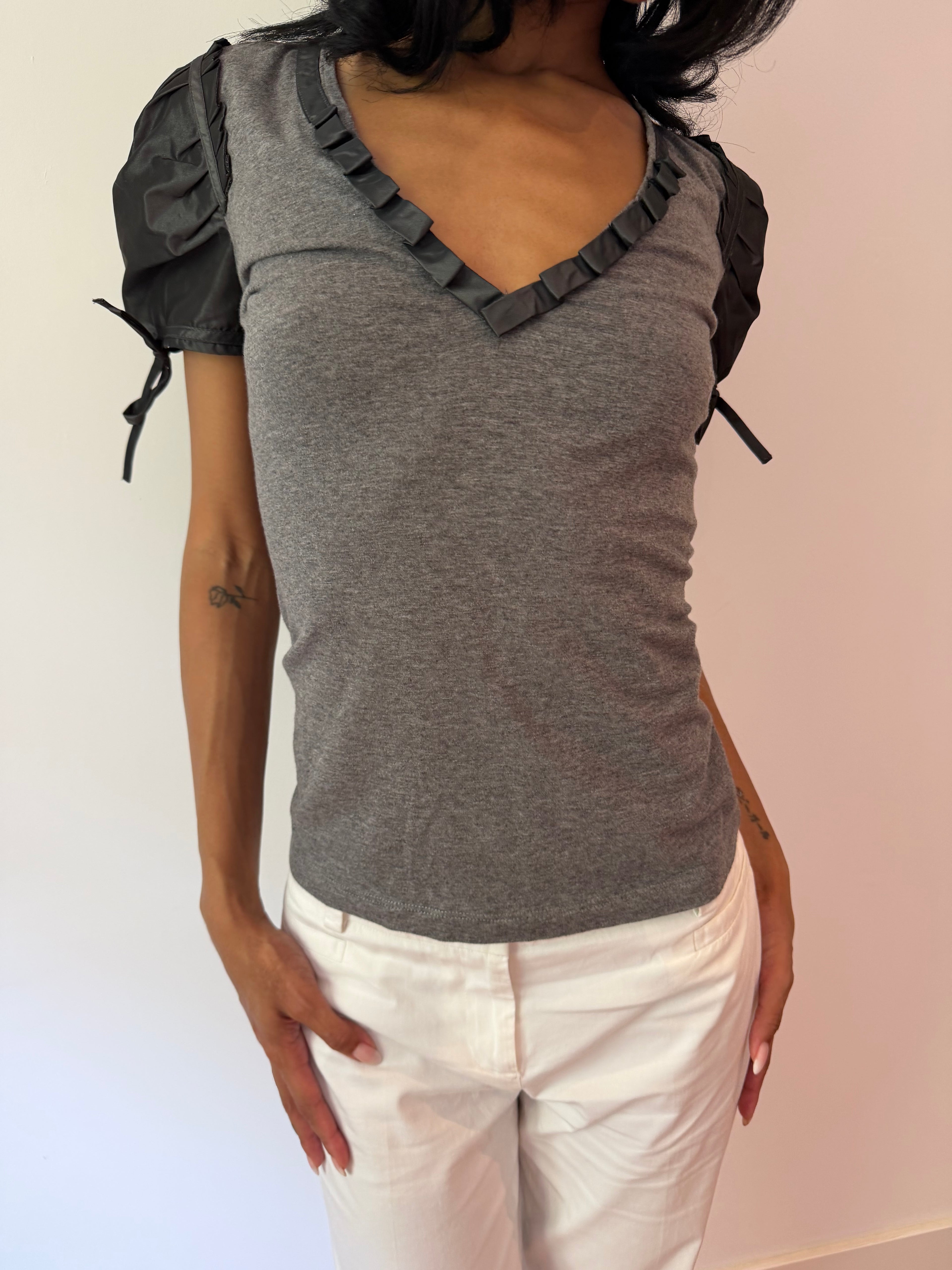Adolfo Dominguez Ruffle T-Shirt