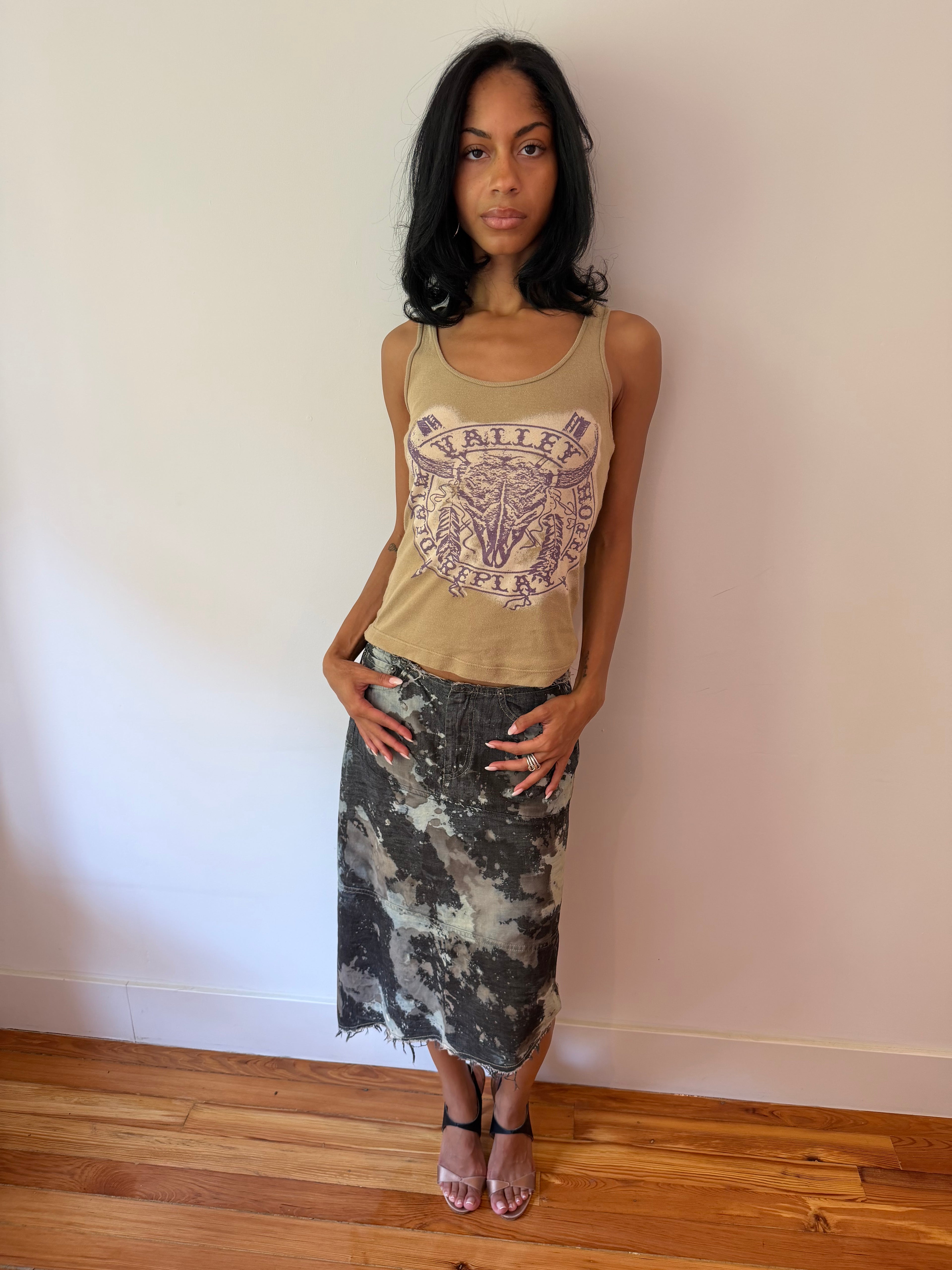 Diesel Paint Splatter Midi Skirt