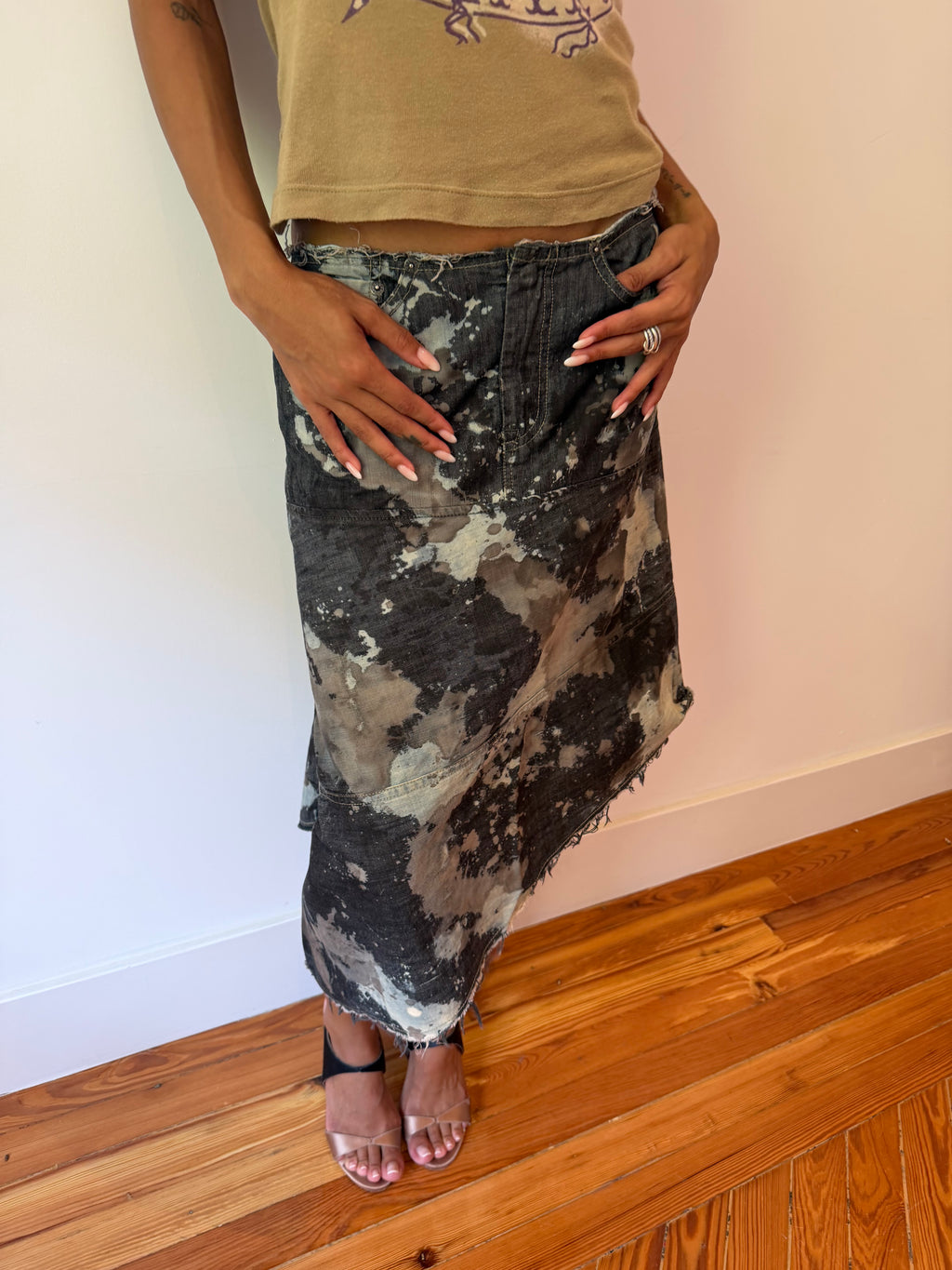 Diesel Paint Splatter Midi Skirt