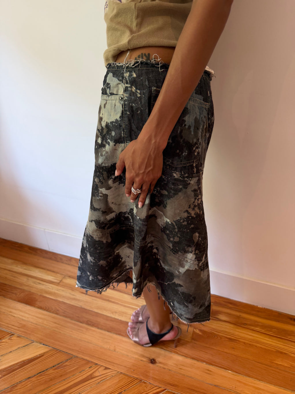 Diesel Paint Splatter Midi Skirt