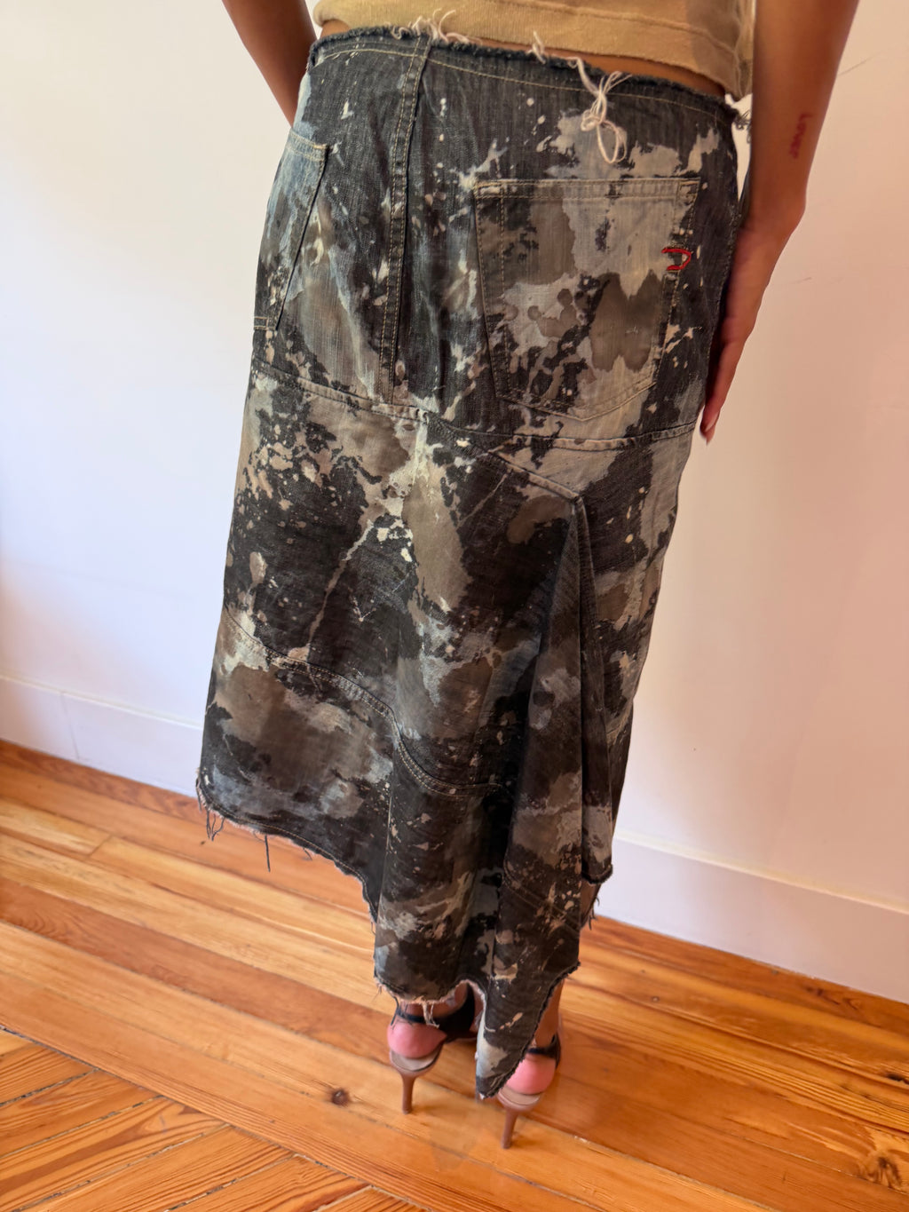 Diesel Paint Splatter Midi Skirt