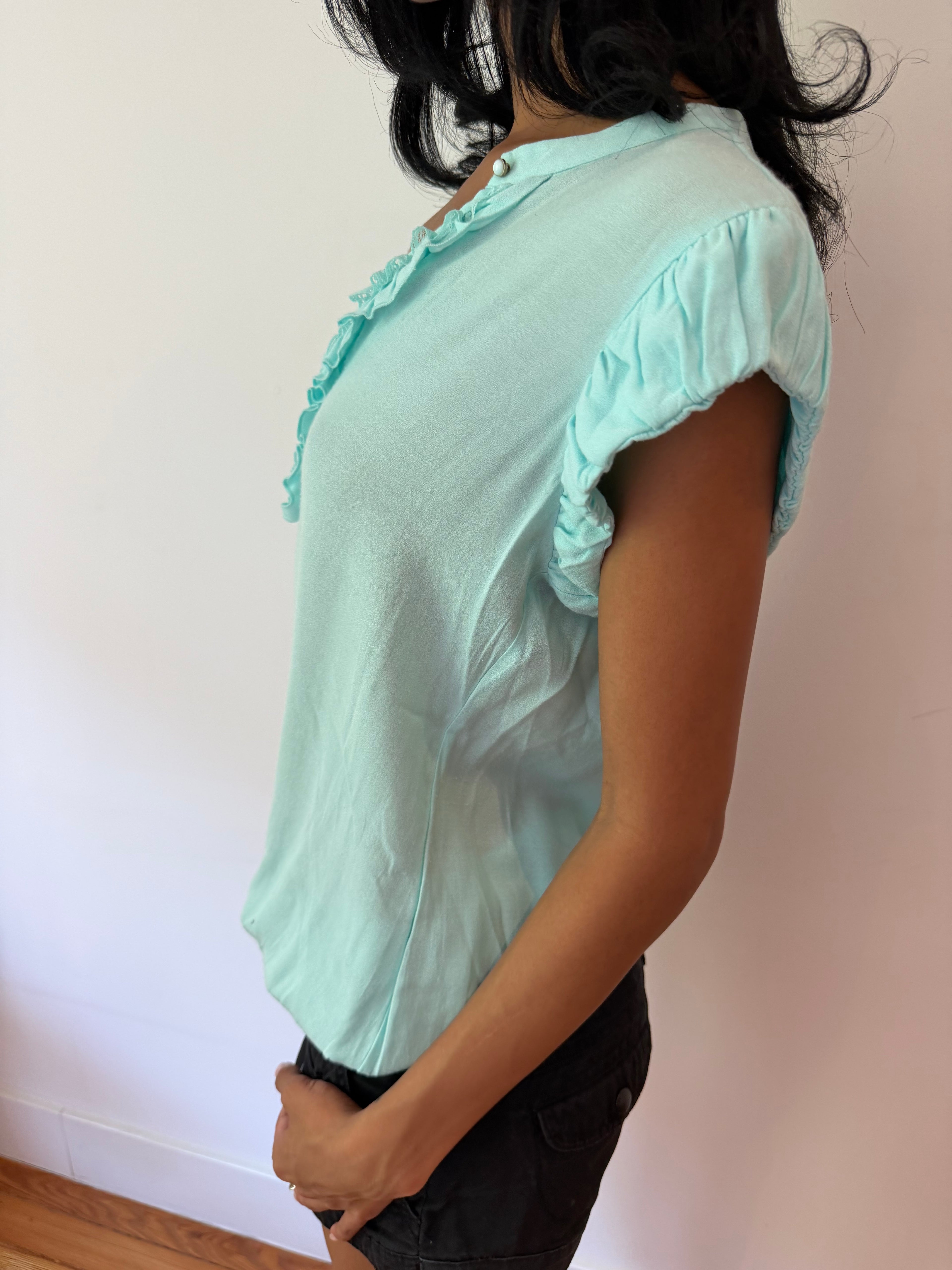 Italian Brand Ruffle Top