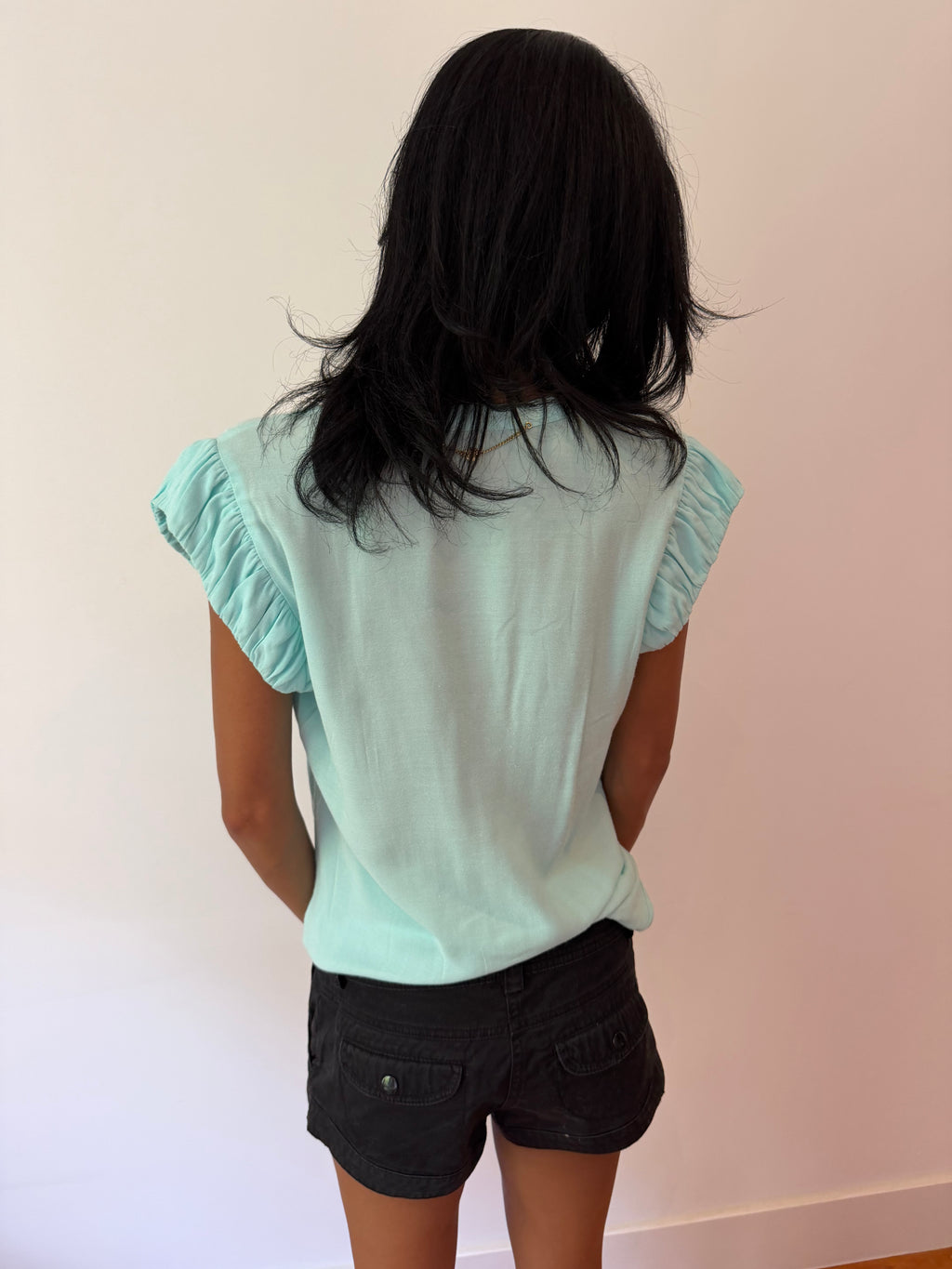 Italian Brand Ruffle Top
