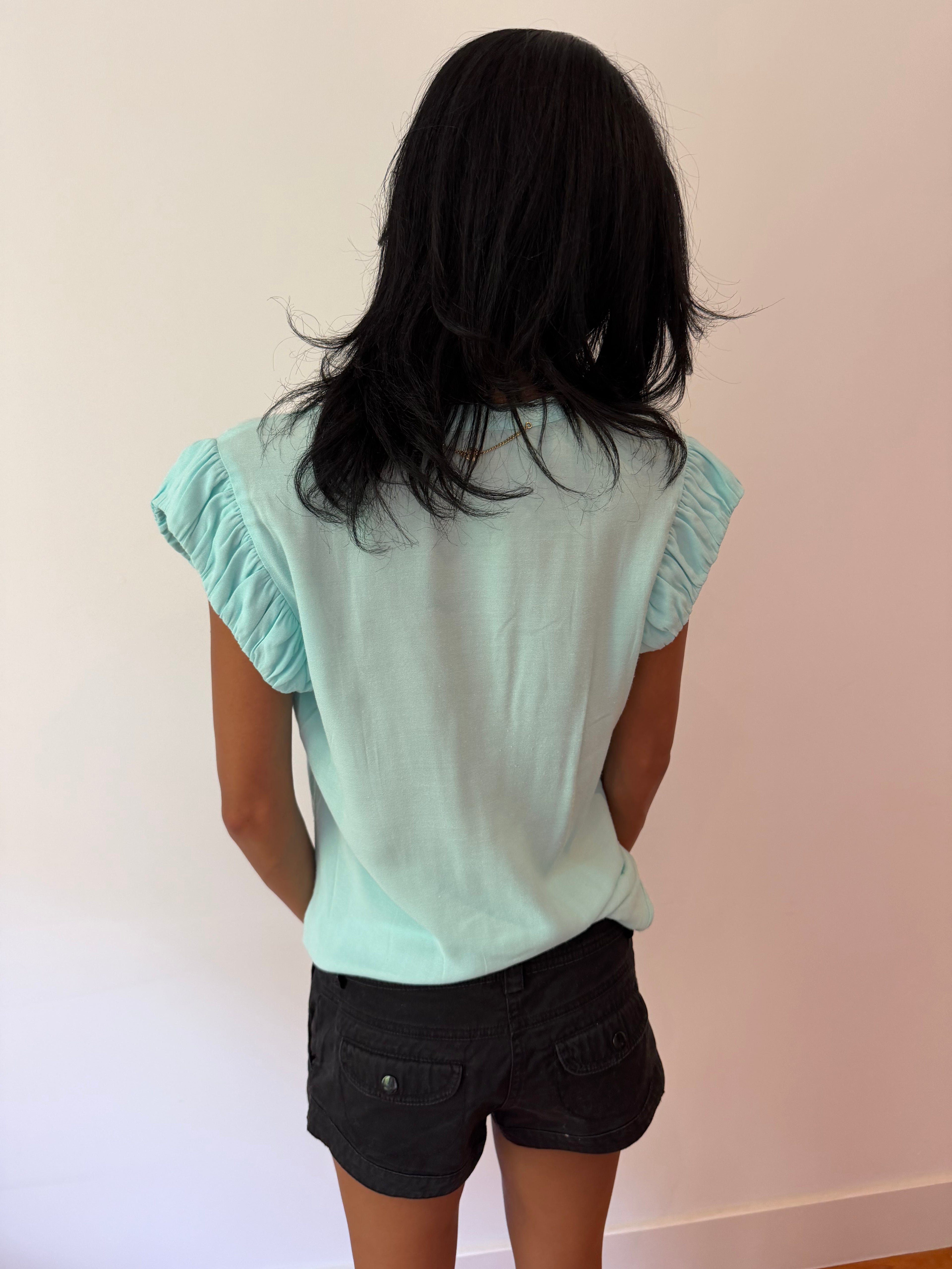 Italian Brand Ruffle Top