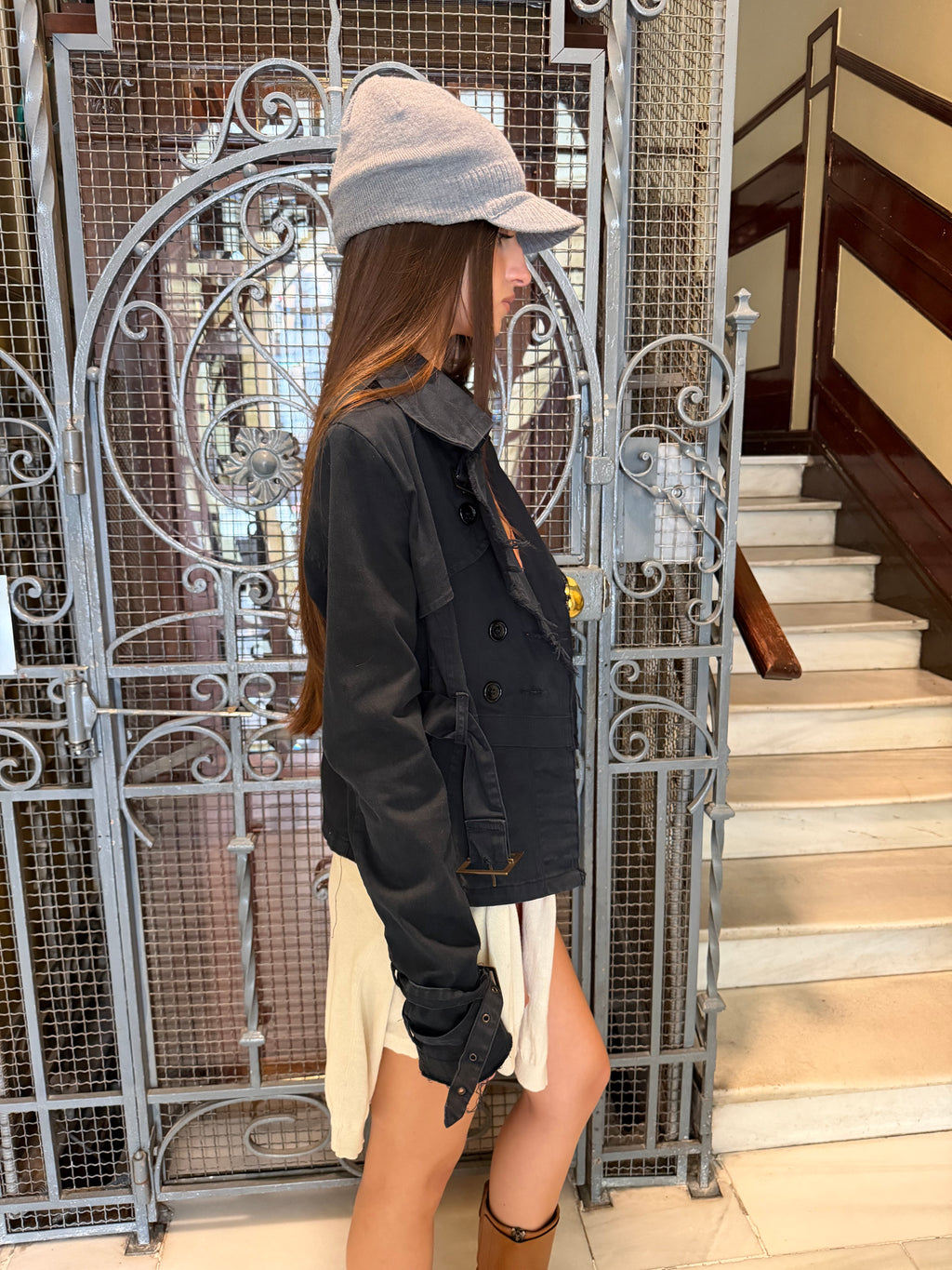 Anna Rita N Belted Cropped Trench