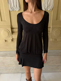 Italian Brand Black Open Back Dress