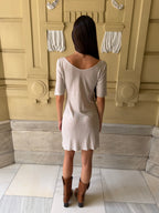 Agnès B. Silver Glitter Mini Dress