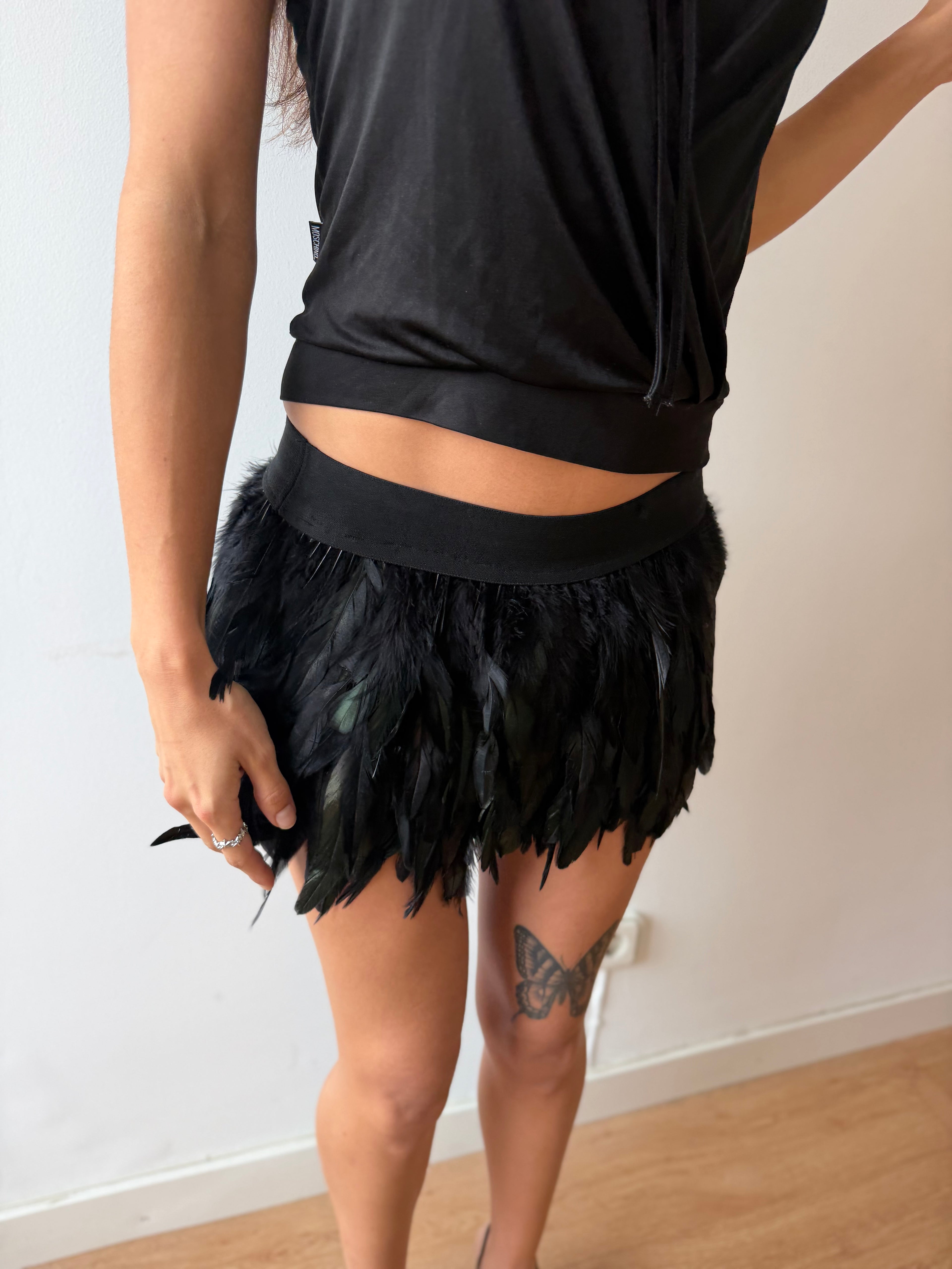 Feather Mini Skirt
