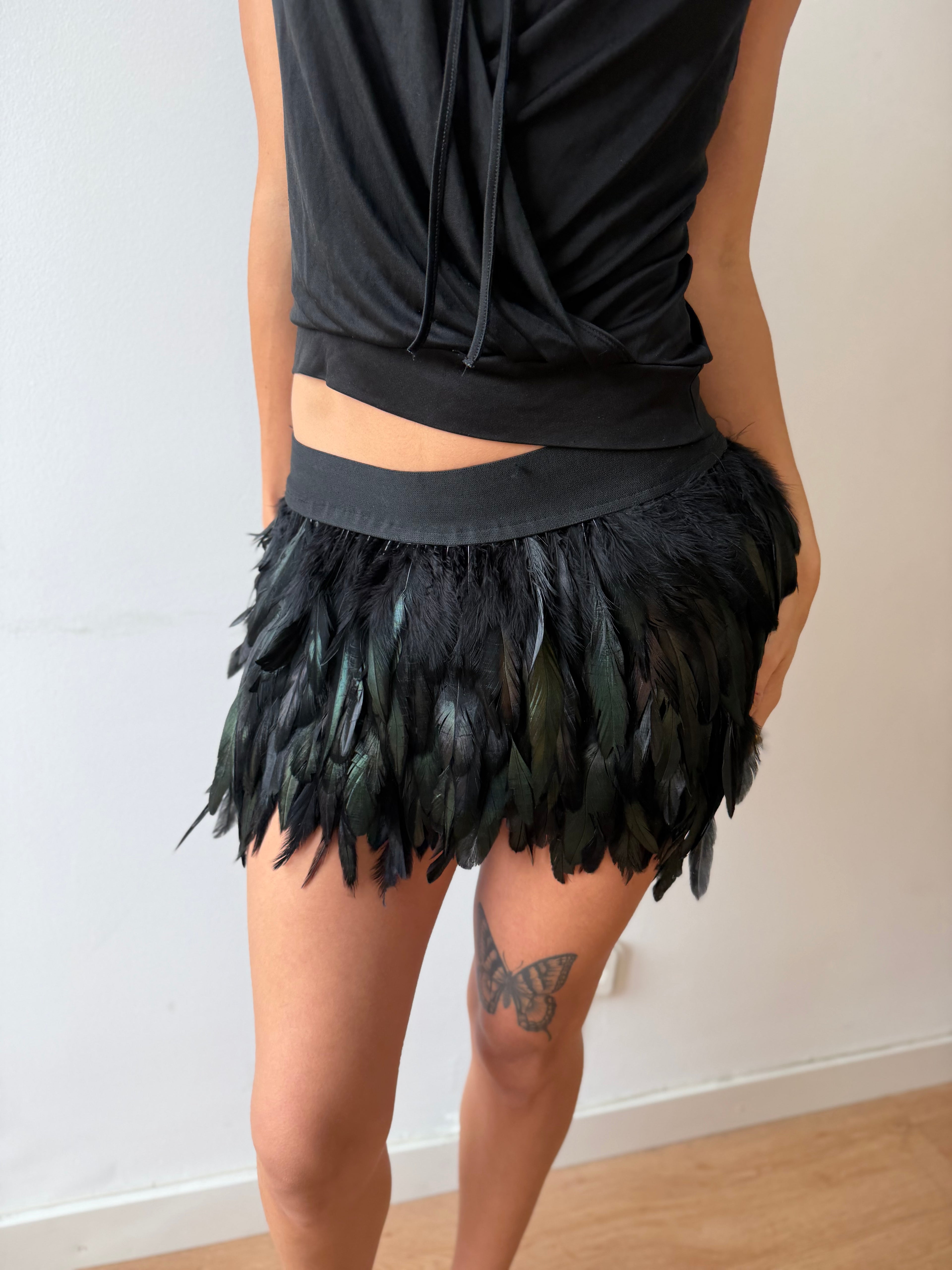 Feather Mini Skirt
