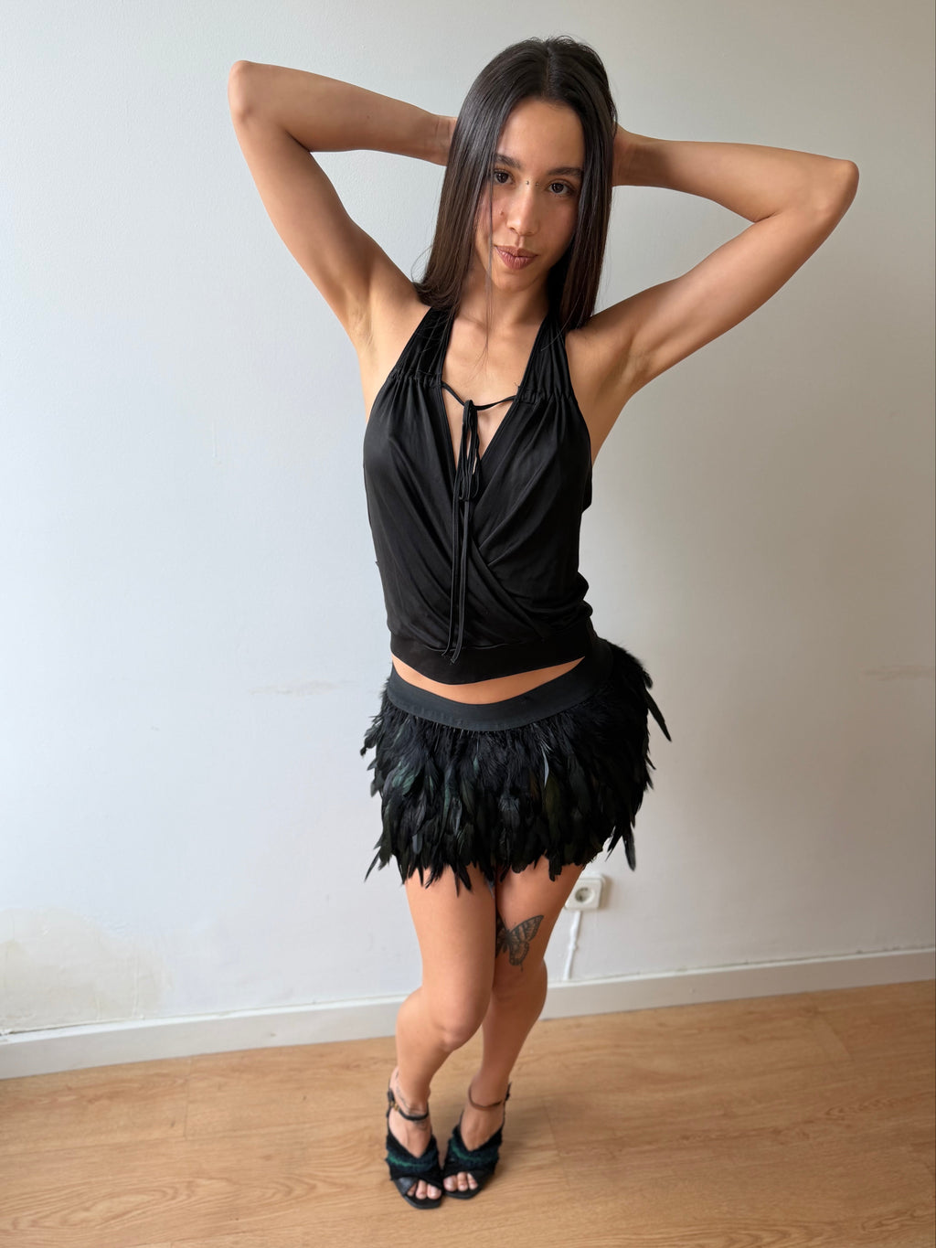 Feather Mini Skirt