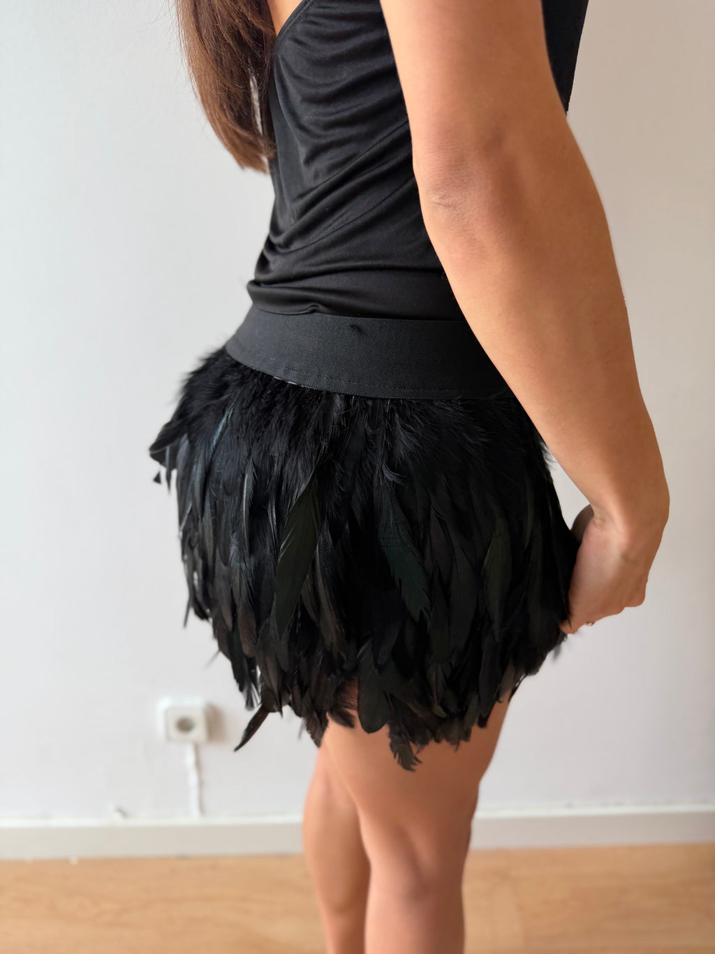 Feather Mini Skirt