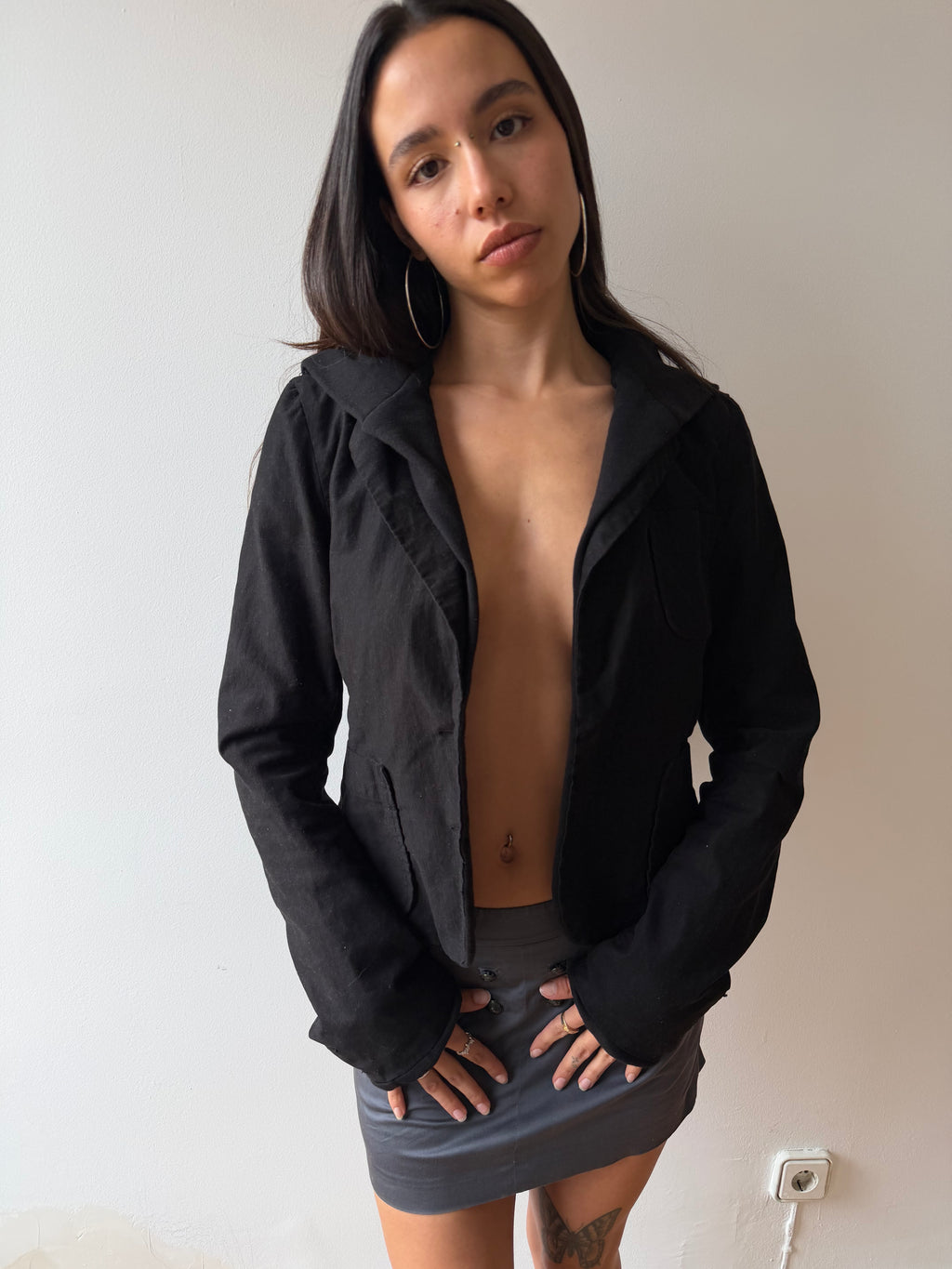 Italian Brand Hooded Blazer Jacket