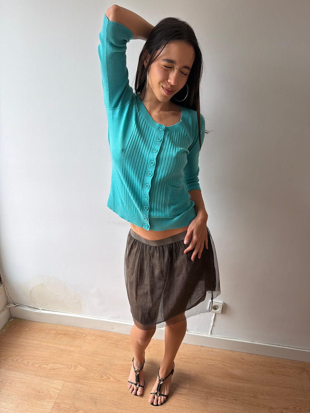 Tulle Layered Midi Skirt