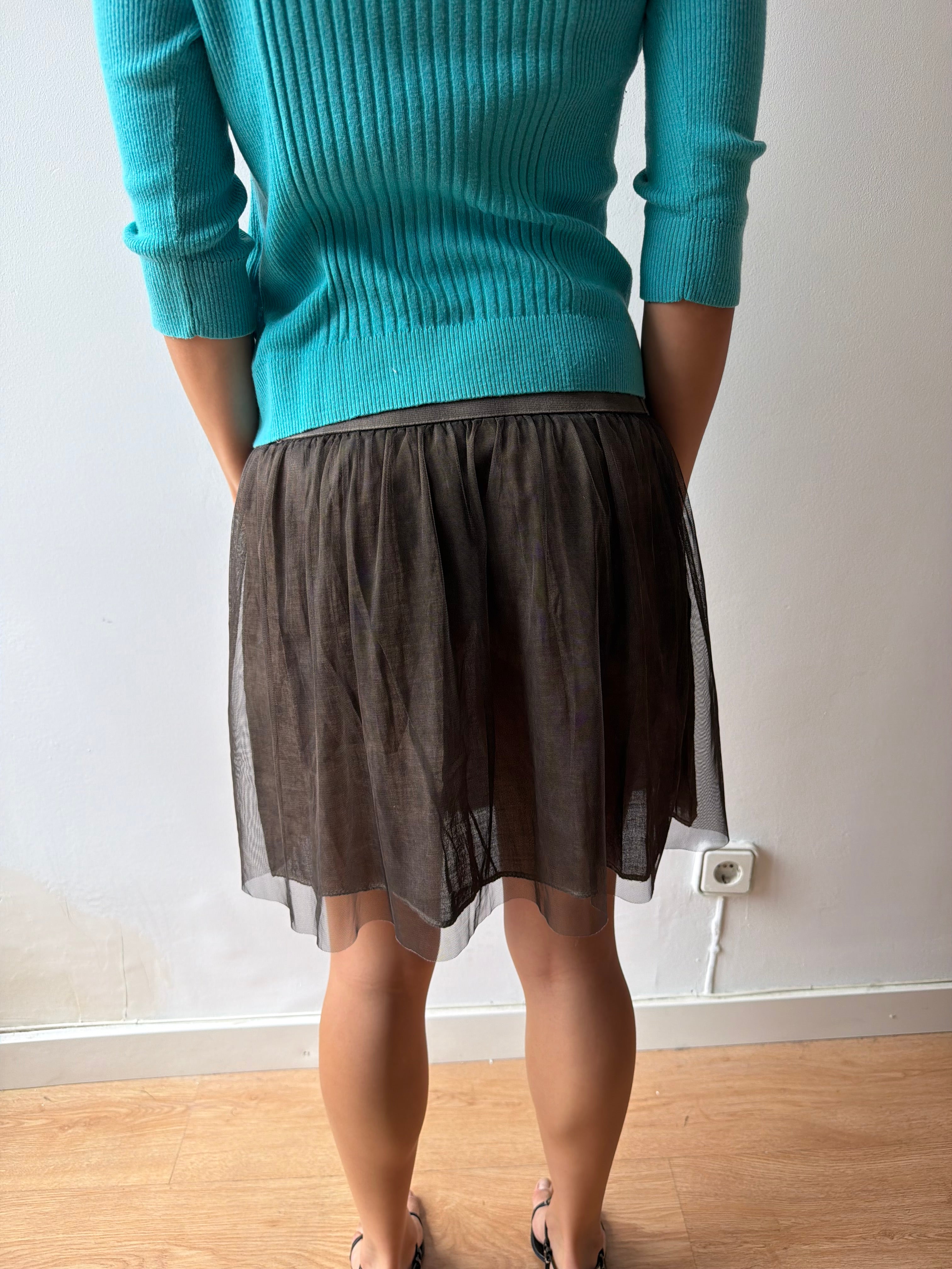 Tulle Layered Midi Skirt