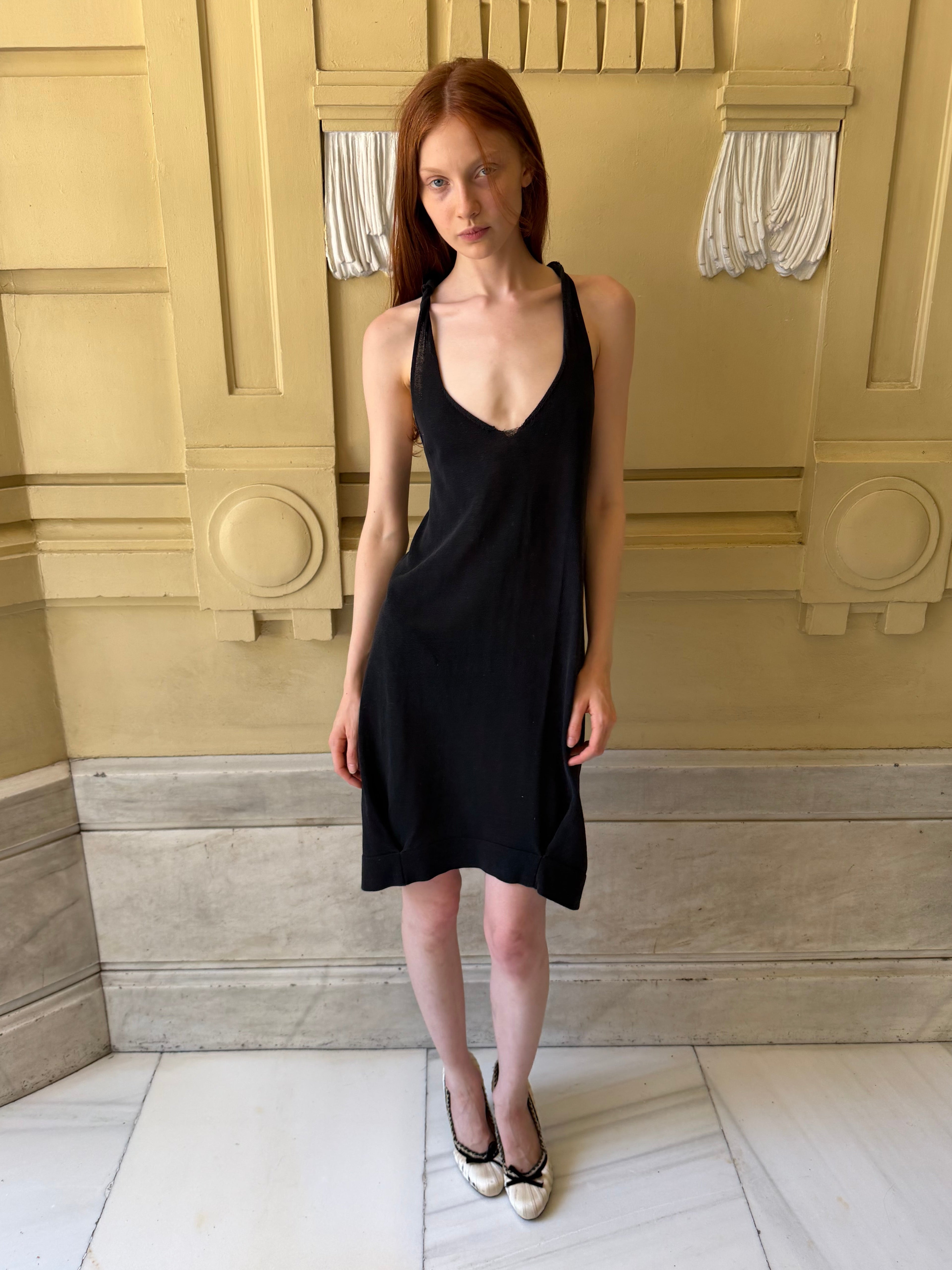 Cross-Back Knit Dress