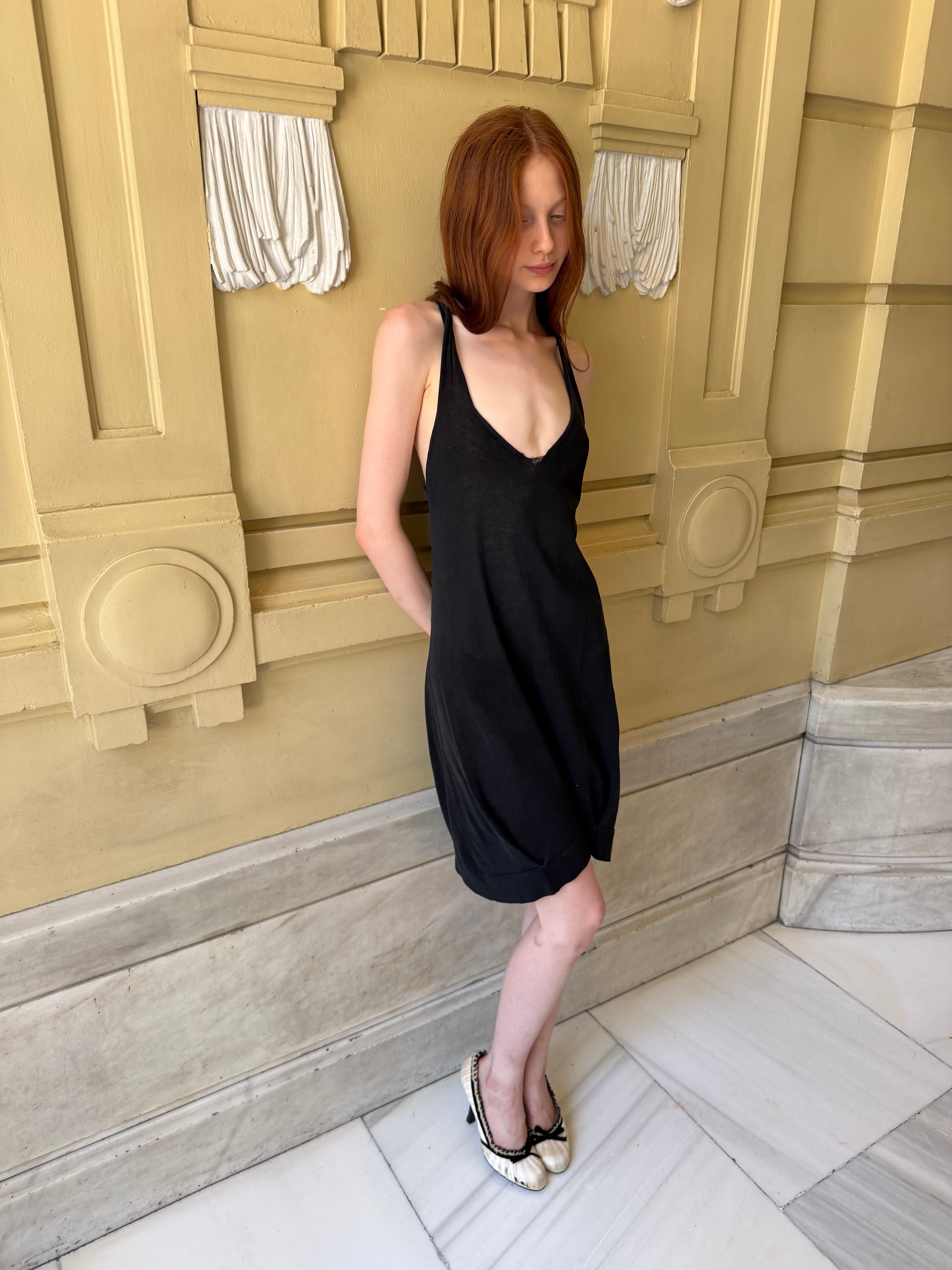 Cross-Back Knit Dress