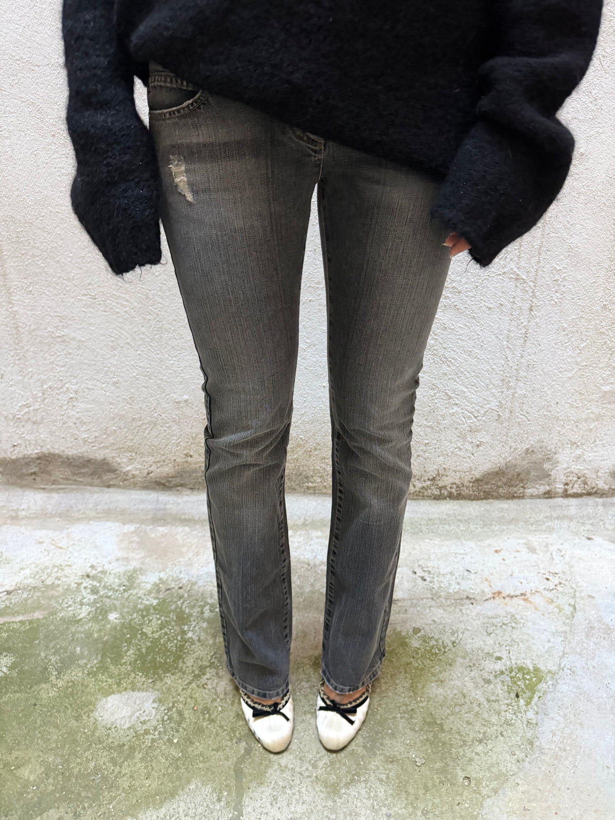 Sisley Grey Low Rise Jeans