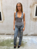 Dolce & Gabbana Ripped Straight Leg Jeans