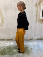 Patrizia Pepe Leather Bootcut Trousers