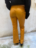 Patrizia Pepe Leather Bootcut Trousers