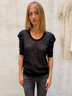Dolce & Gabbana Sheer Black Blouse