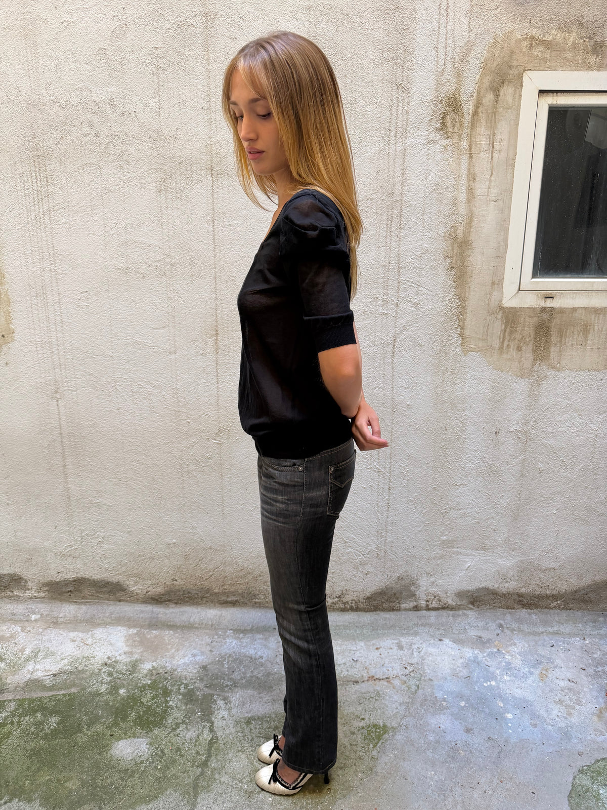 Sisley Low Rise Straight Leg Jeans