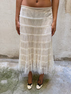 Alain Manoukian Tulle Layered Midi Skirt