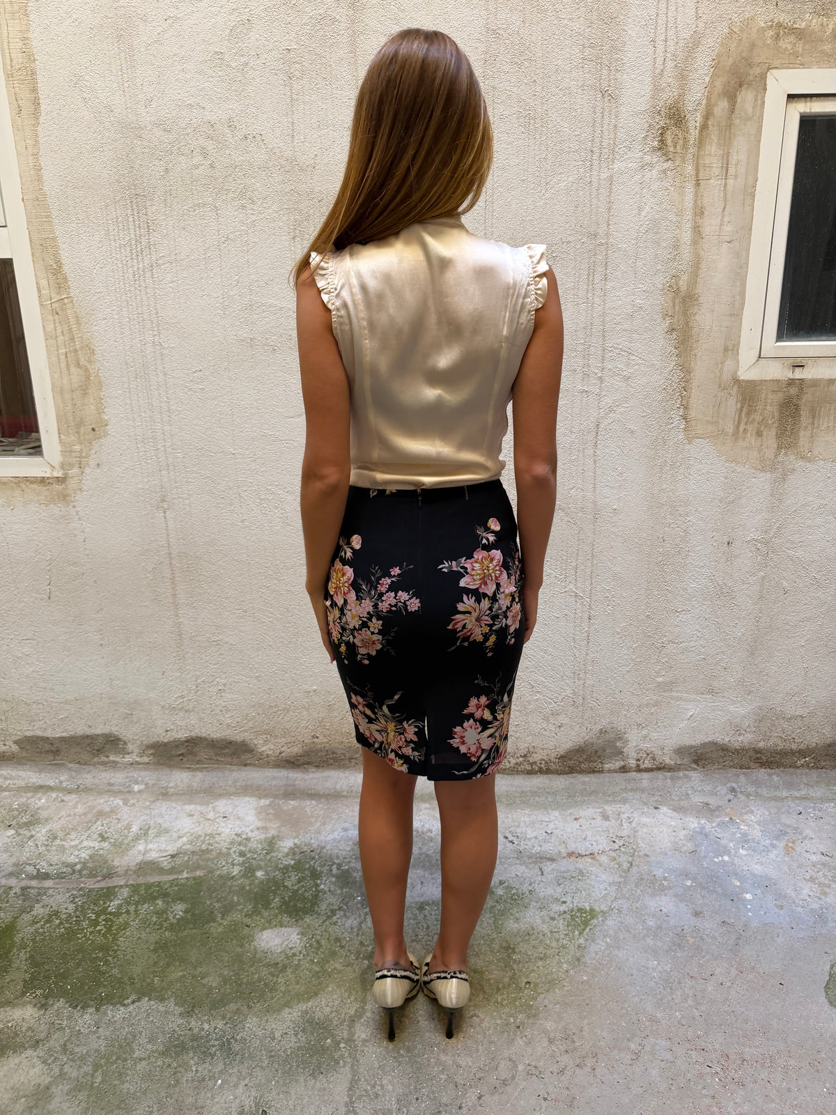 Paola Frani Floral Print Skirt