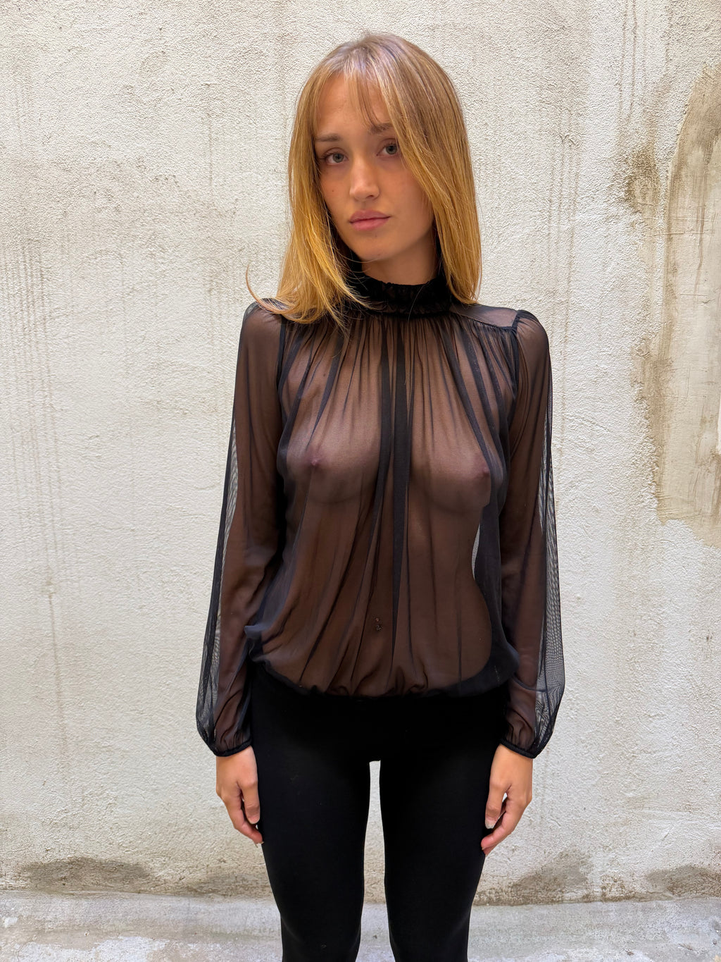 Patrizia Pepe Sheer Mesh Bodysuit