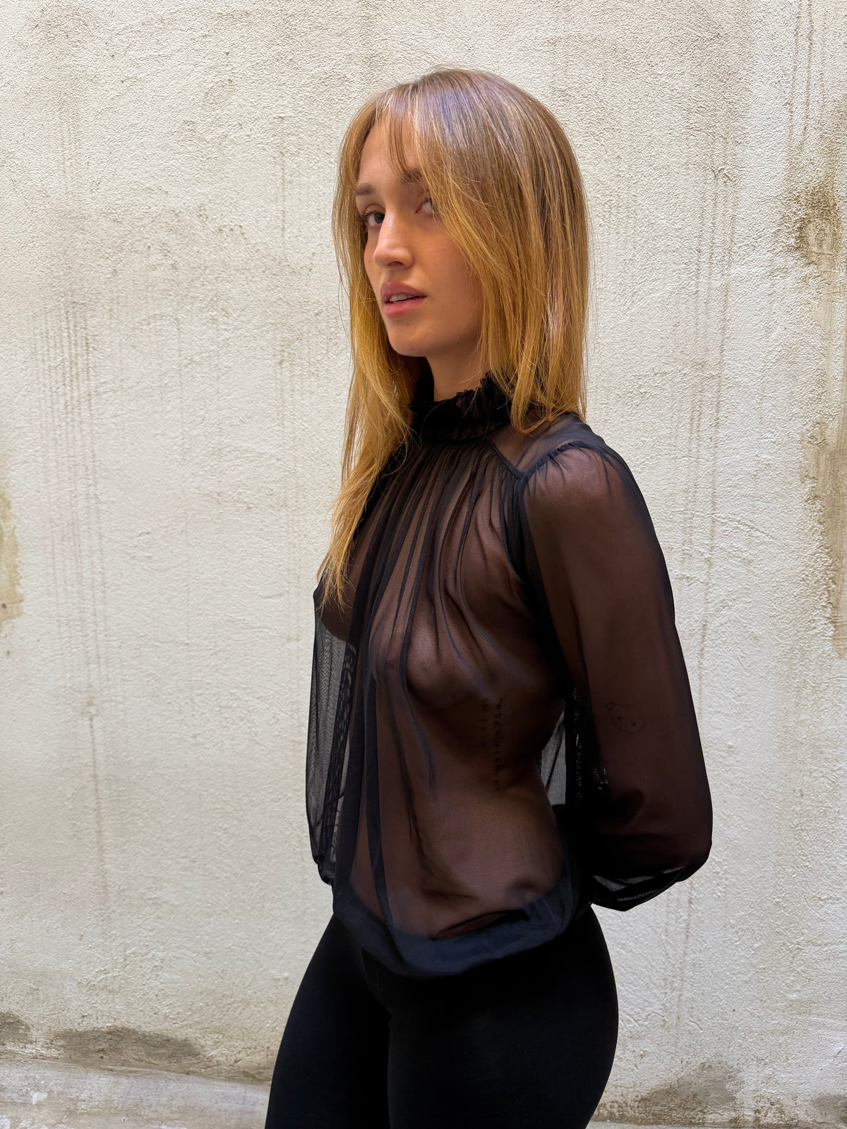 Patrizia Pepe Sheer Mesh Bodysuit